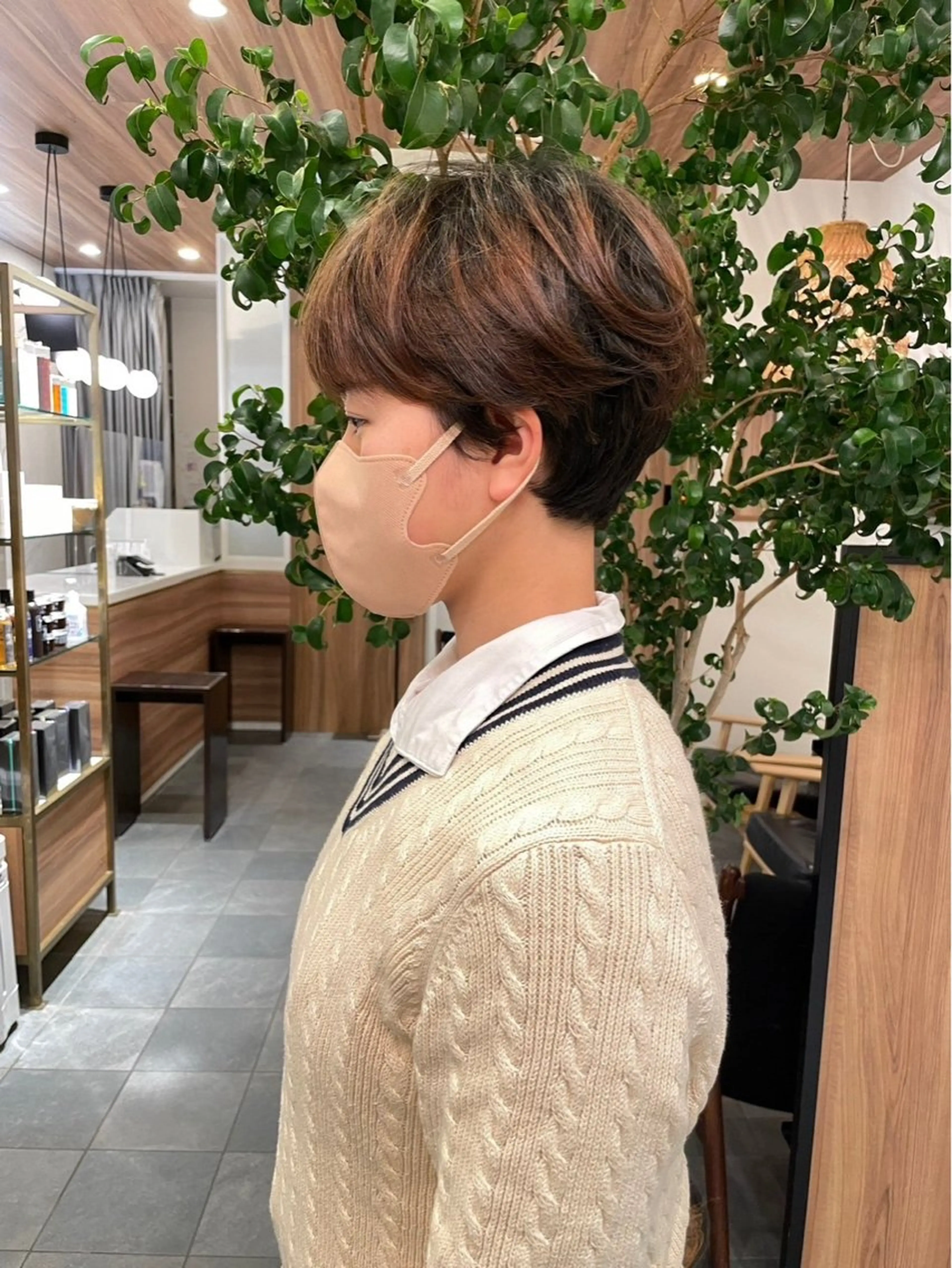 ショート カラー パーマ パーマ BEAUTRIUM 穂乃香のヘアスタイル