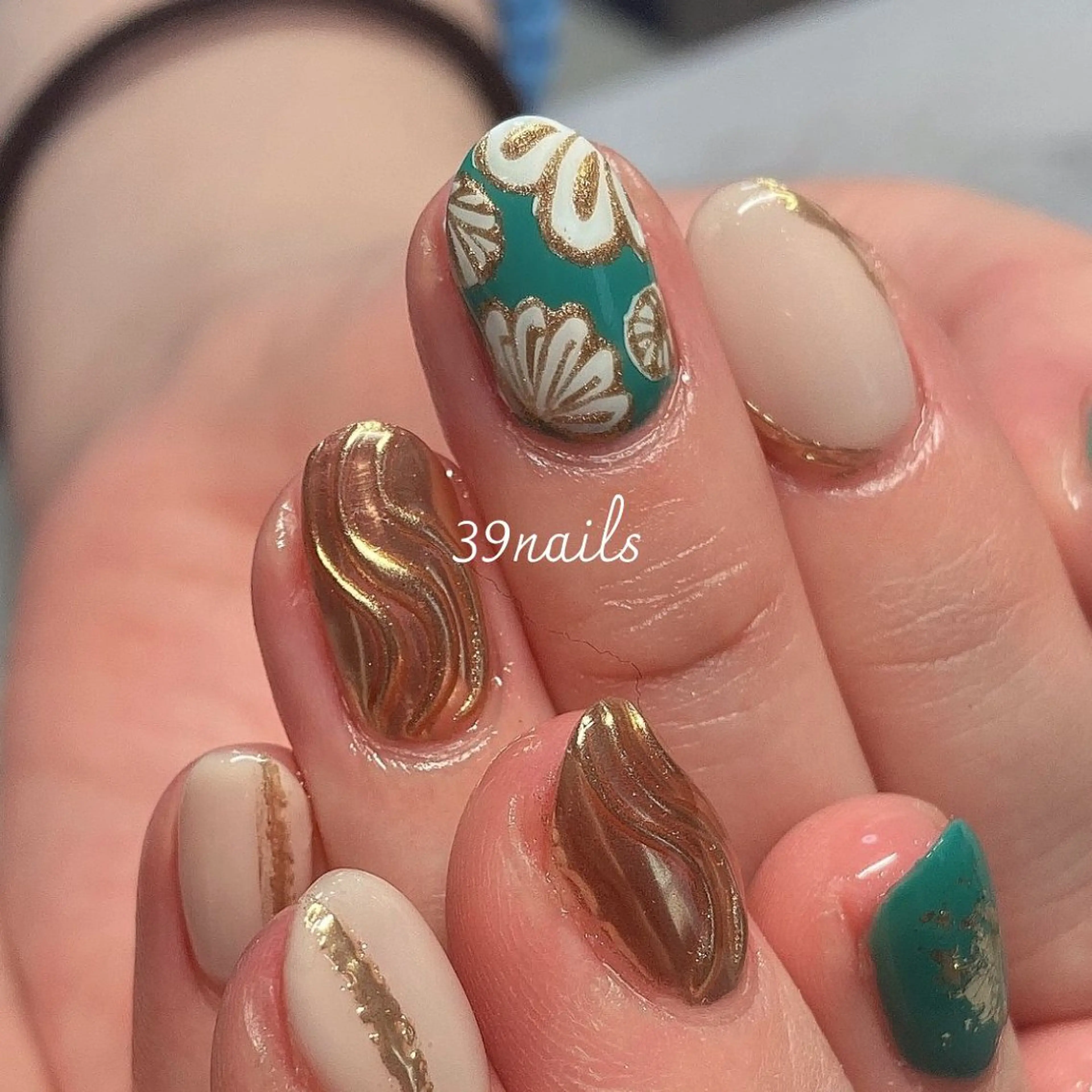 ネイル ジェルネイル パラジェル 39-nails EharaMikuのネイルデザイン
