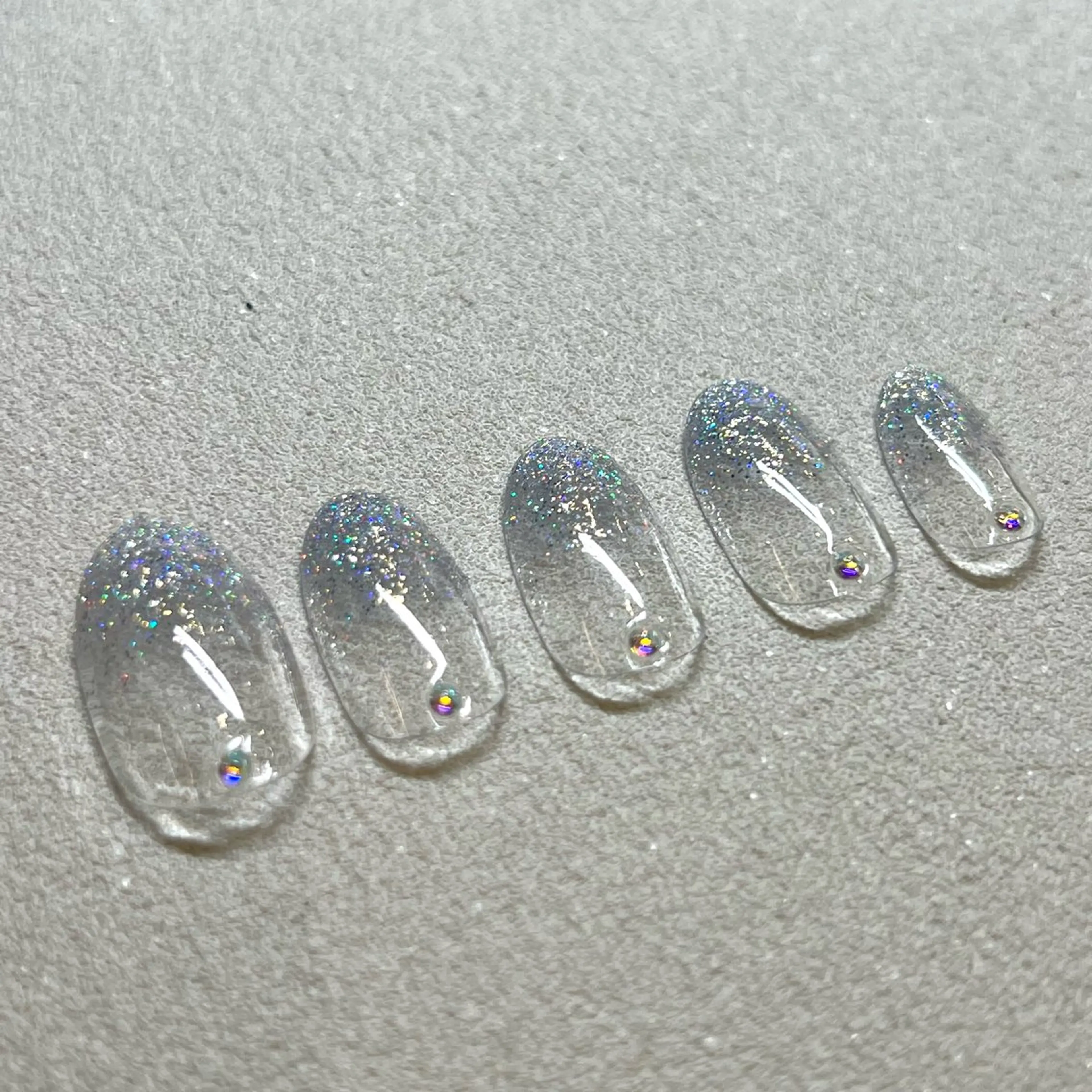 💎【ハンド】ラメグラ＋ストーン（オフなし）の写真