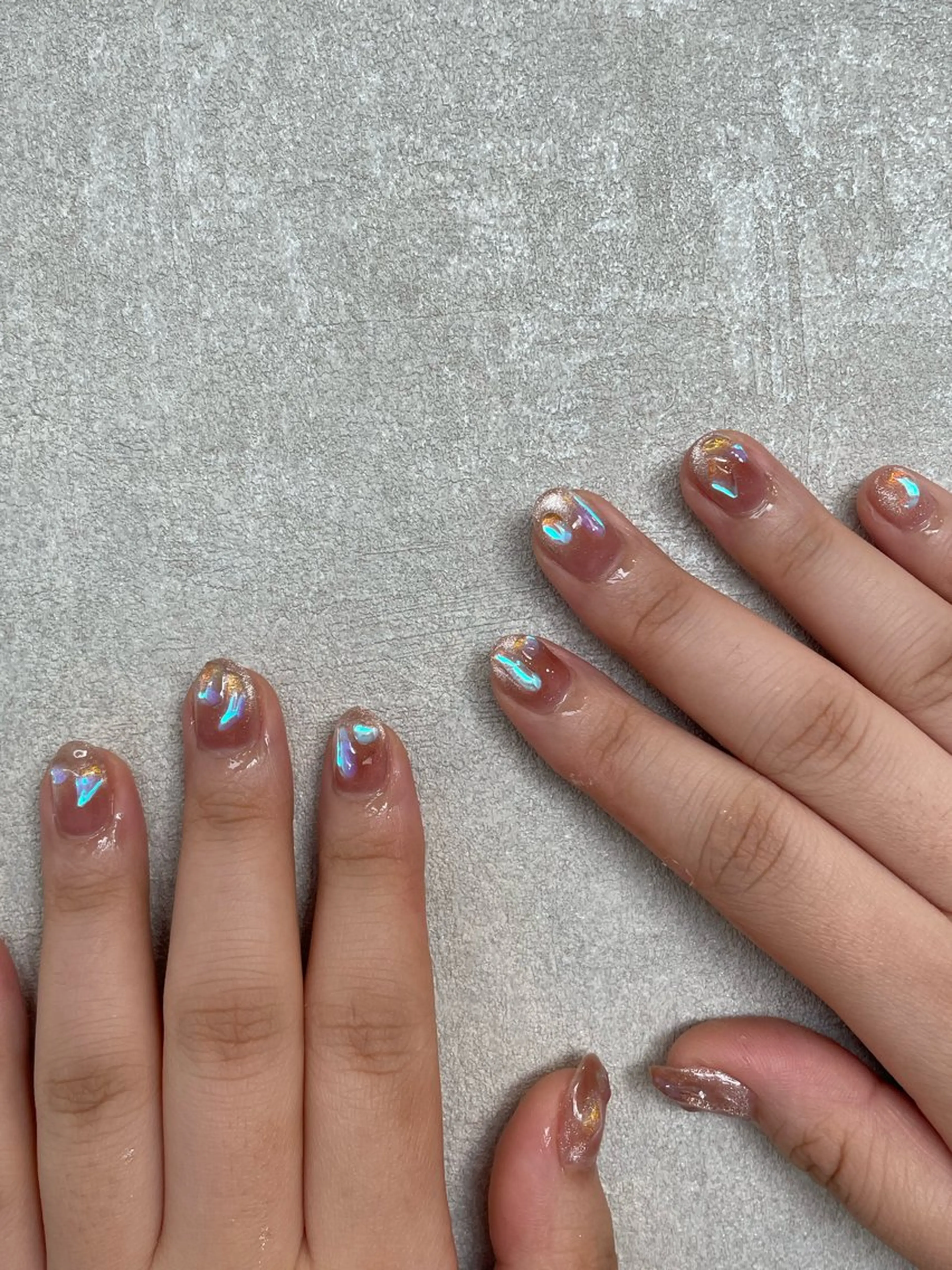 ネイル 氷ネイル・うるうるネイル キラキラネイル ROA NAILのネイルデザイン
