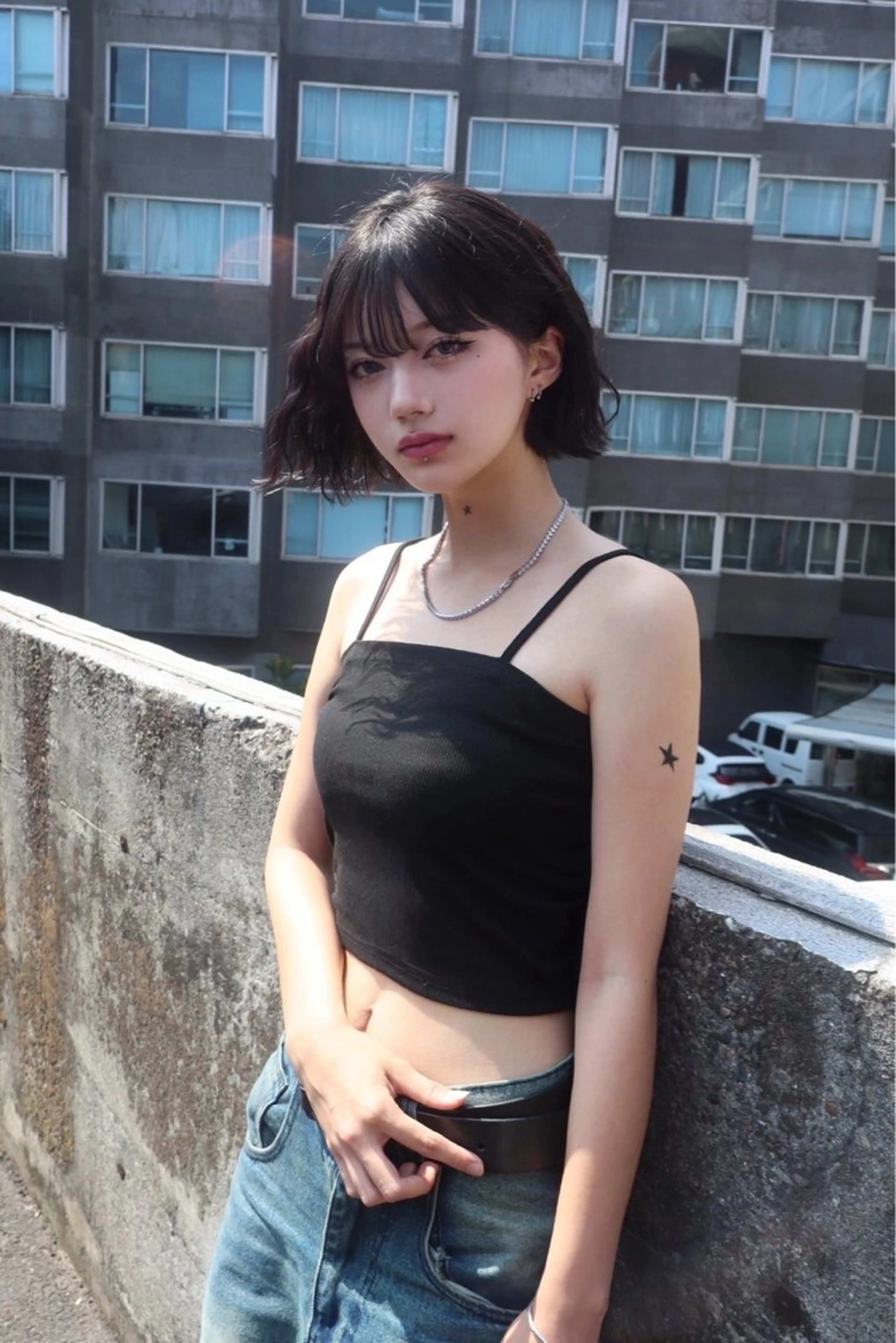 ミディアム カラー レイヤーカット /ハイトーンchaoのヘアスタイル