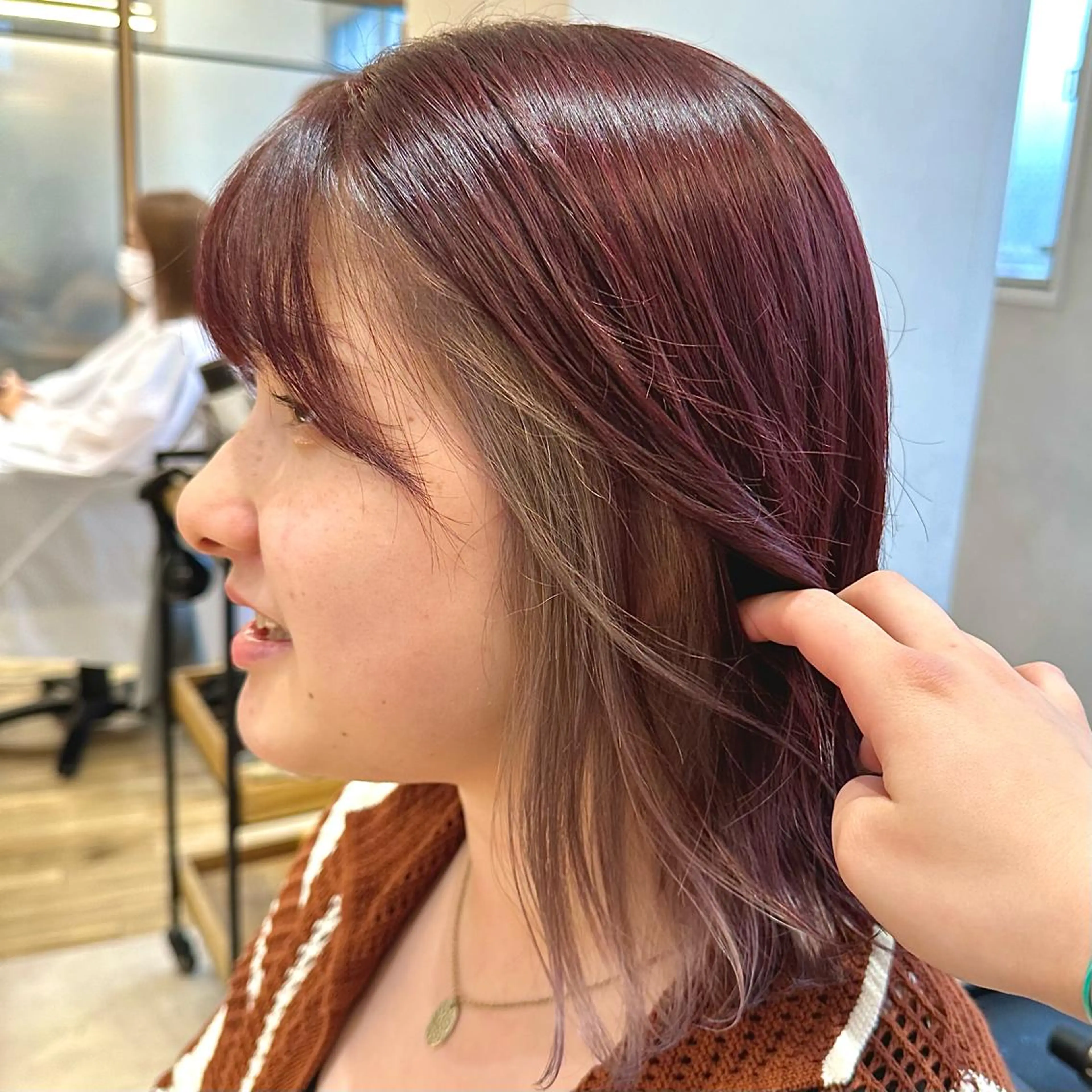 カラー ブリーチ ブリーチなしカラー ピンクカラー シルバー ヘアカラー Nao 【EIGHT札幌】のヘアスタイル