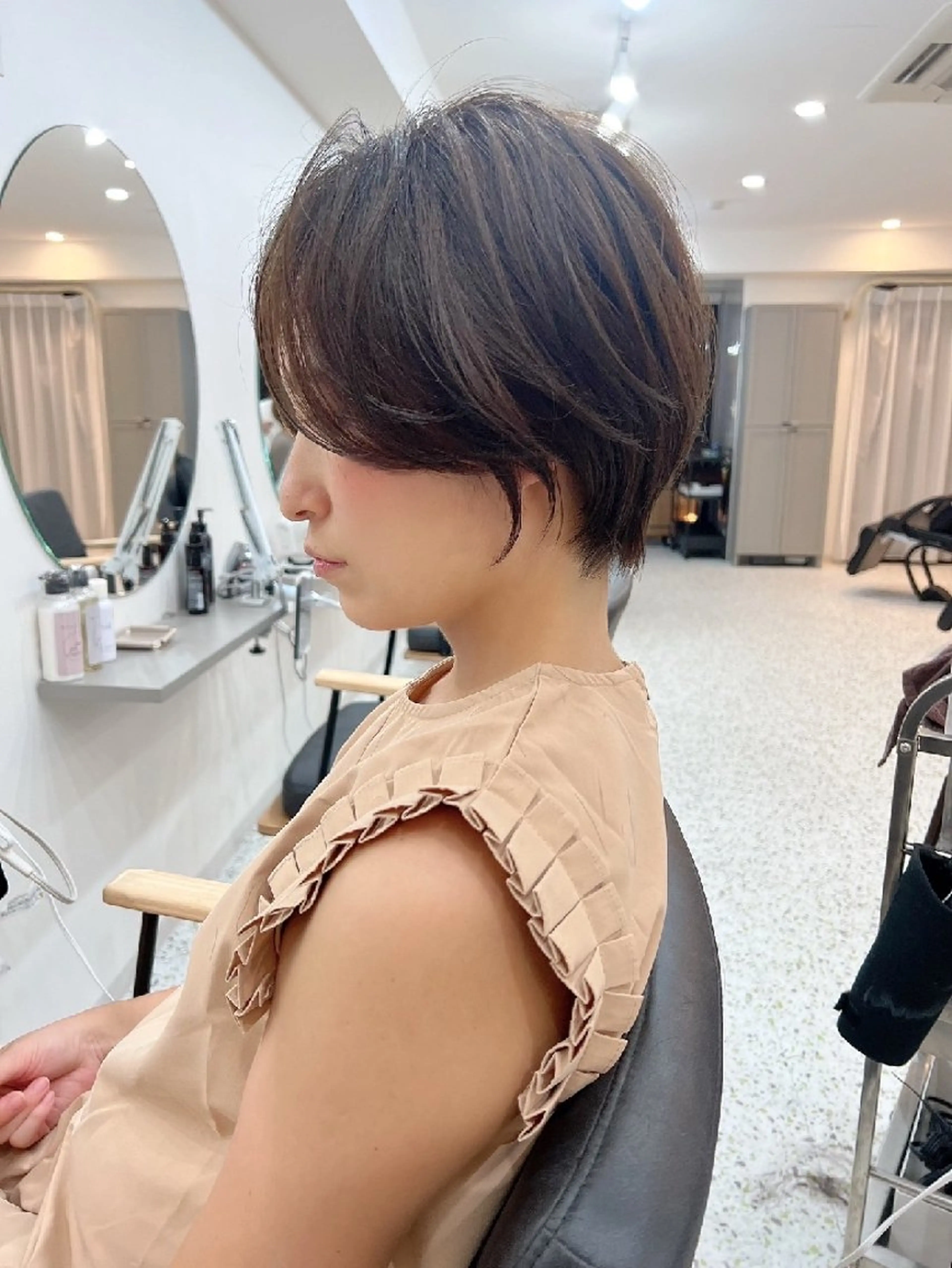 ショート パーマ カラー 田邉 真之助のヘアスタイル