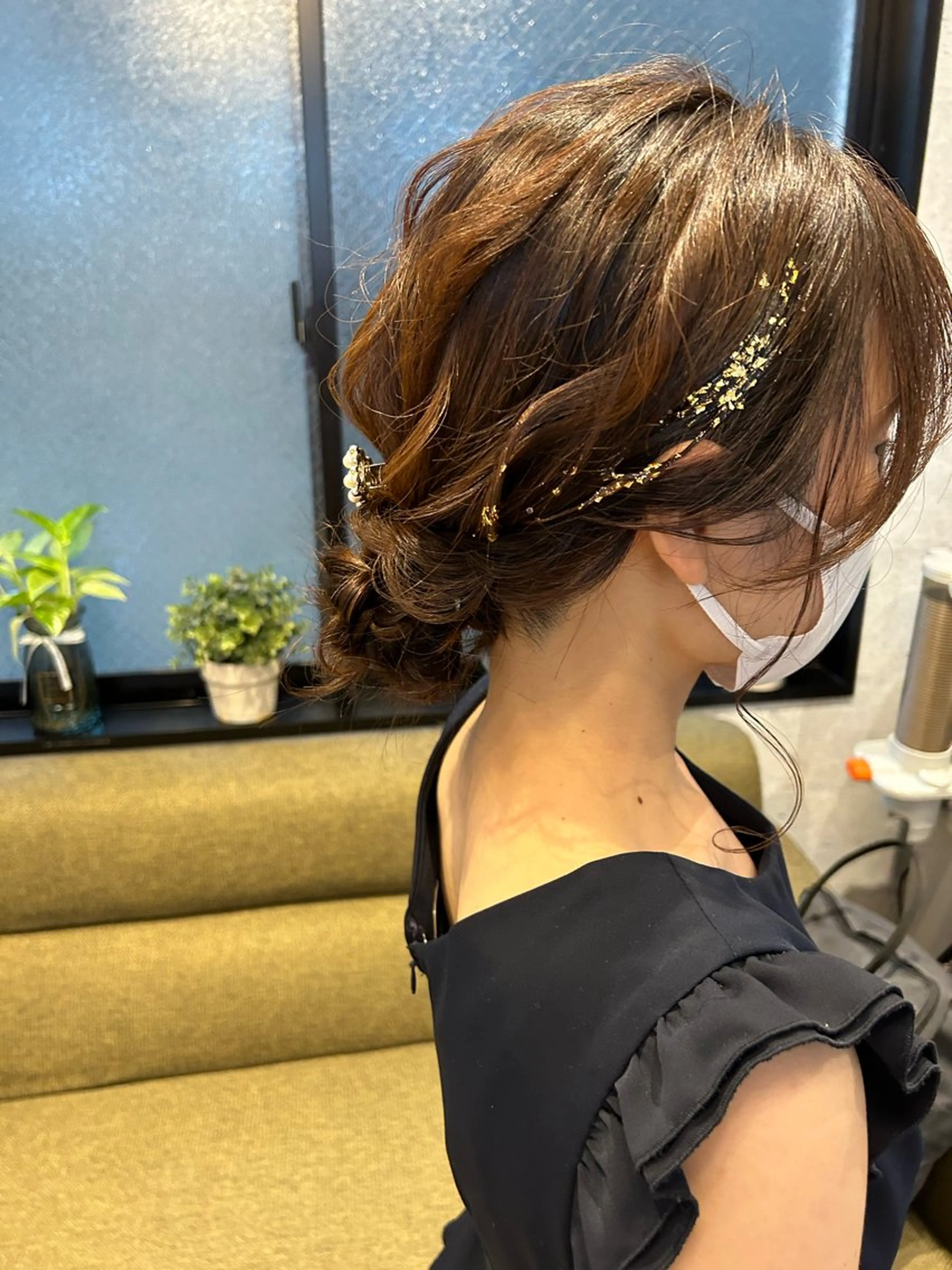 ミディアム ヘアアレンジ ヘアセット 飯塚 沙衣のヘアスタイル