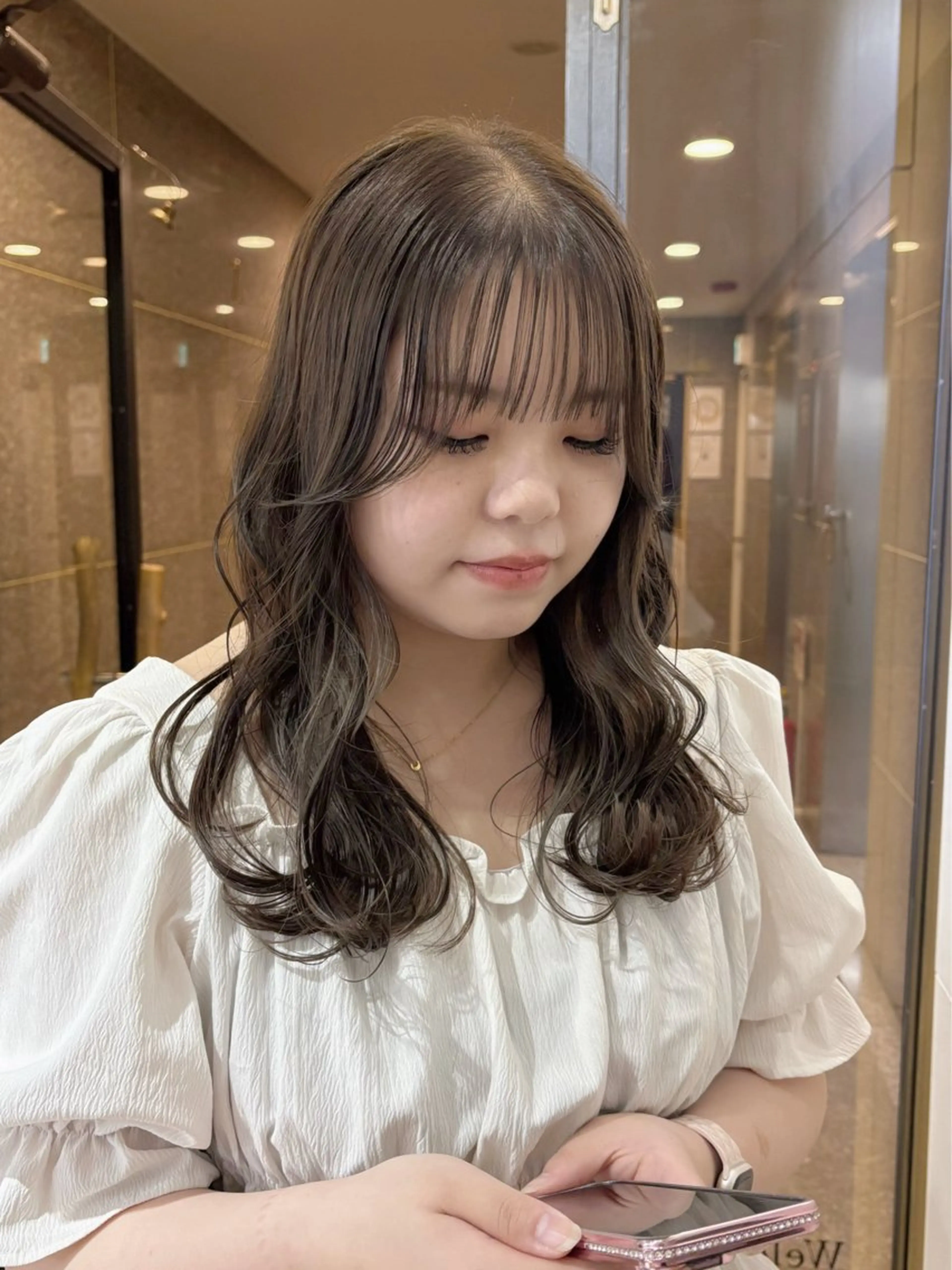 セミロング カラー オリーブカラー カット ヘアカラー トリートメント RINO/似合わせ /女性専用🍑のヘアスタイル