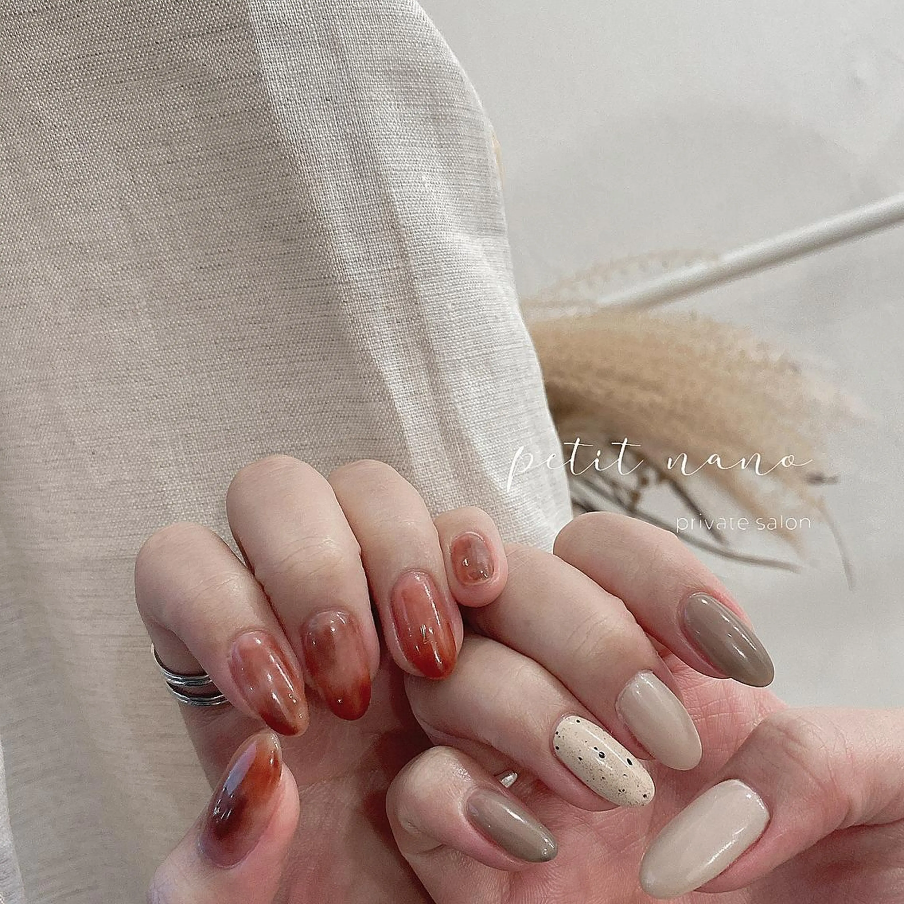 ネイル ニュアンスネイル オレンジ nail‪◯ petitnanoのネイルデザイン