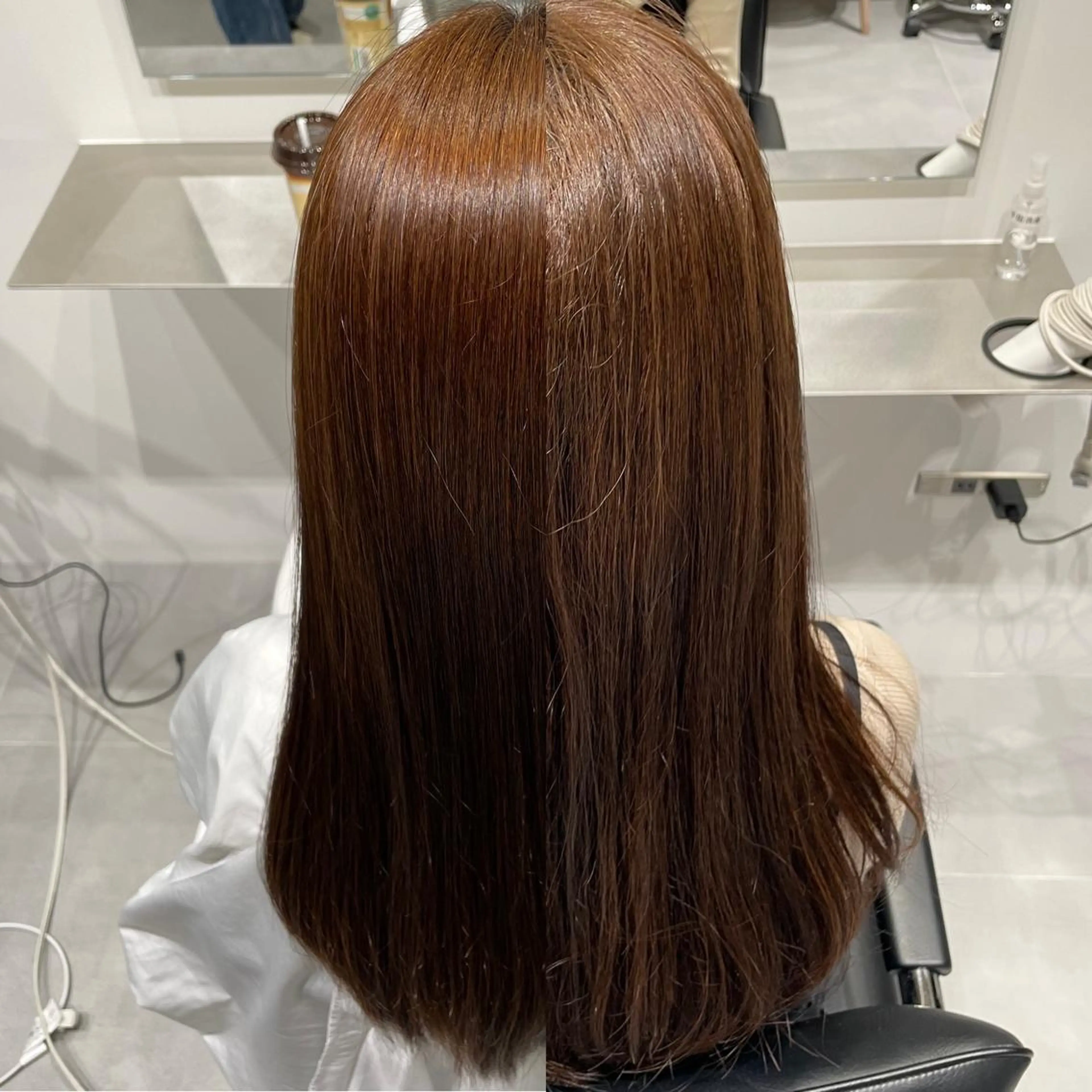 ミディアム カラー パーマ ヘアアレンジ 酸性ストレート ストレートパーマ stylist/蛯谷 珠里のヘアスタイル
