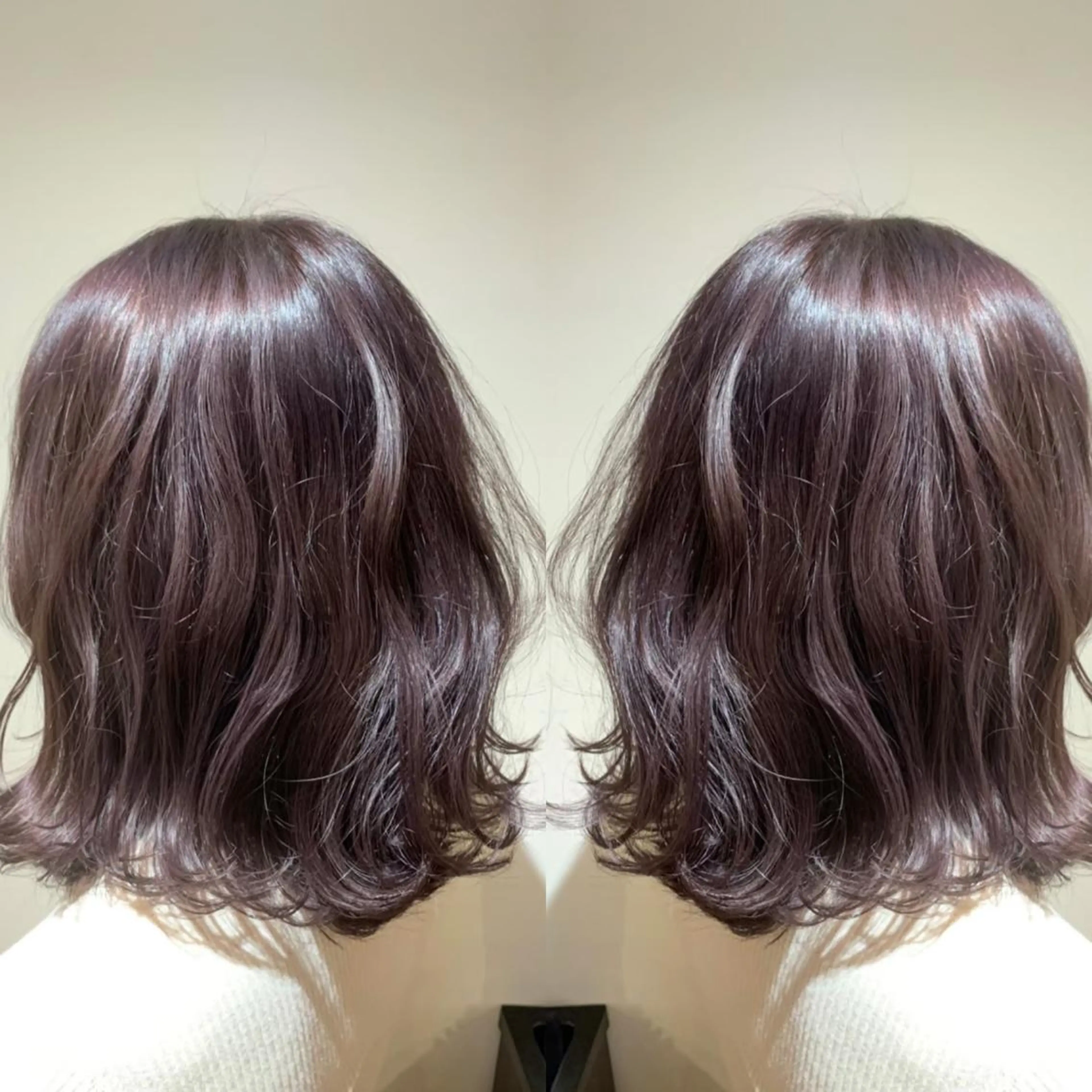 ショート カラー グレージュ パープルカラー 韓国🇰🇷 ✂︎hair 内田愛のヘアスタイル