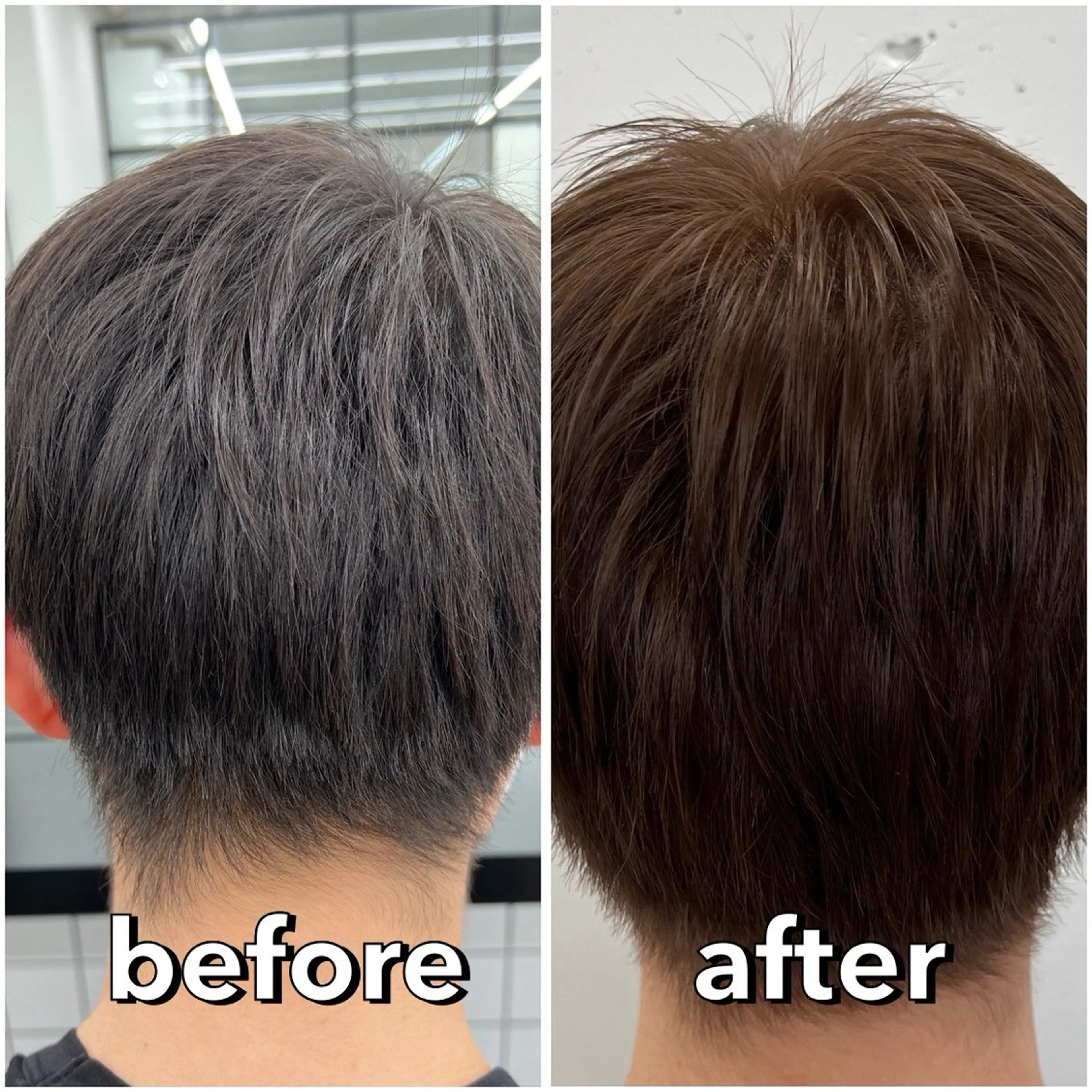 カラー メンズ ブラウンカラー ナチュラルブラウン ヘアカラー トリートメント あすか JILLSTUDIOのヘアスタイル