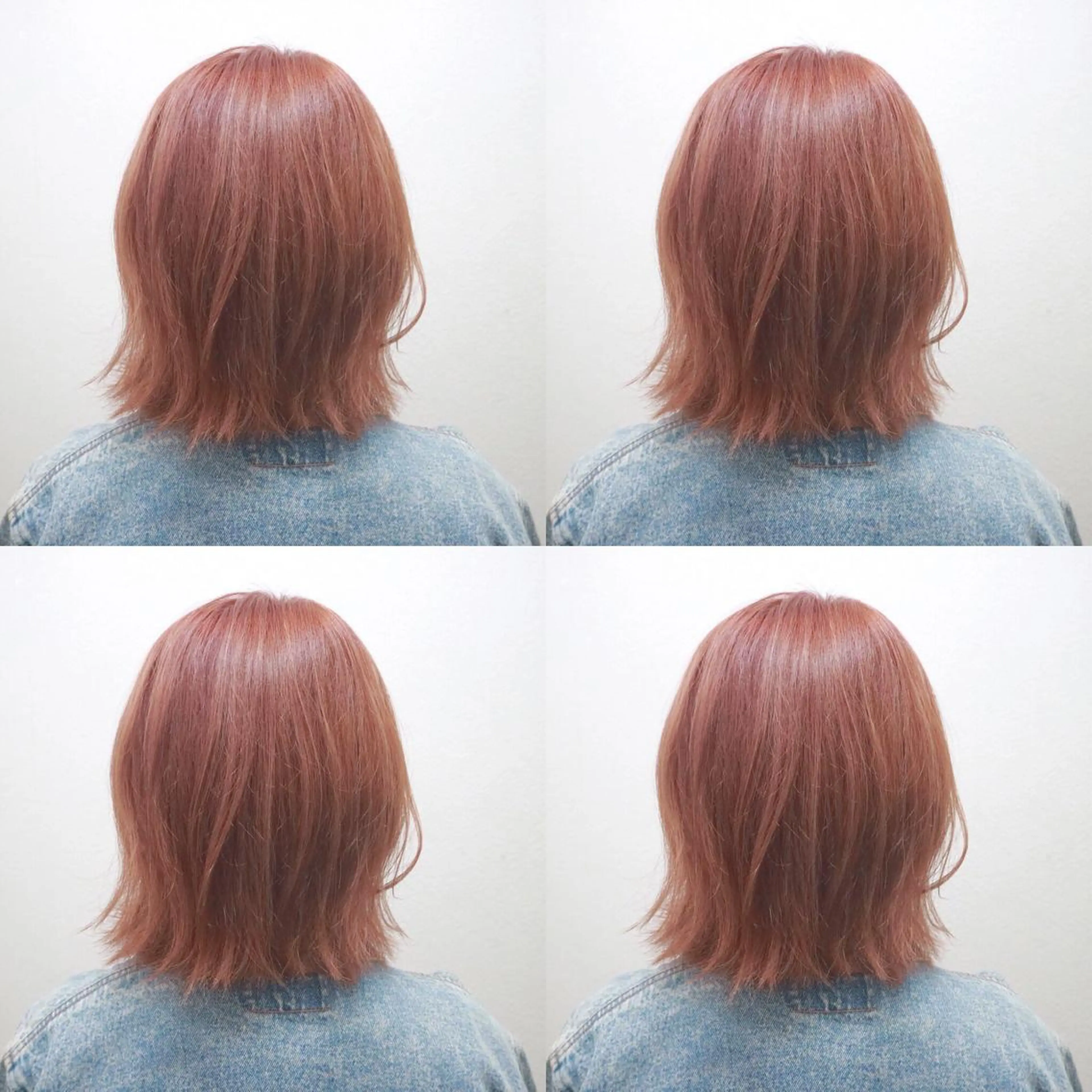 ミディアム カラー アディクシーカラー ブリーチ レッドカラー JIL BLAN 京都のヘアスタイル