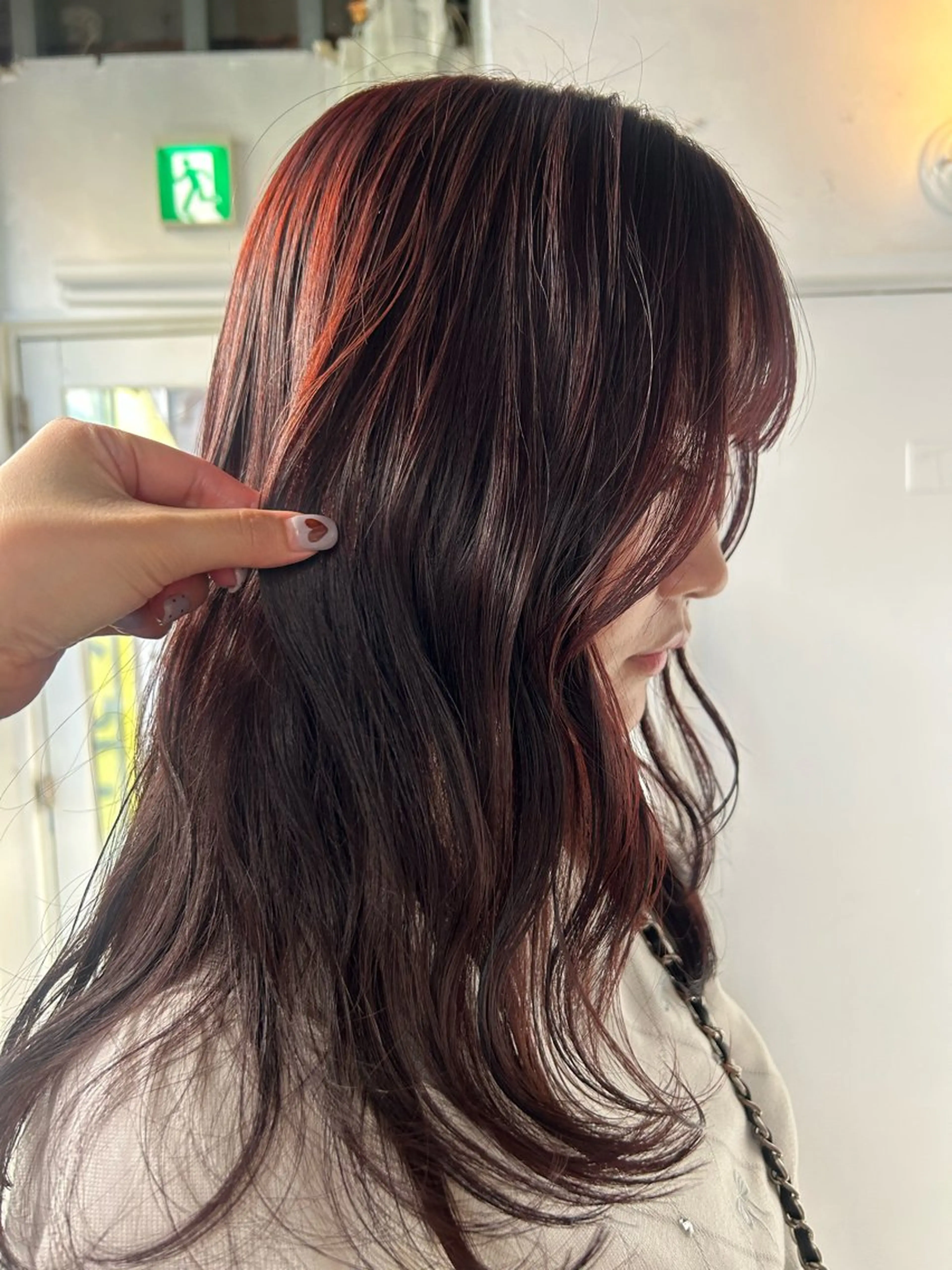 ロング カラー ブラウンカラー ピンクカラー ピンクブラウン カット ヘアカラー 小川真歩/パーマ /暖色オリーブのヘアスタイル