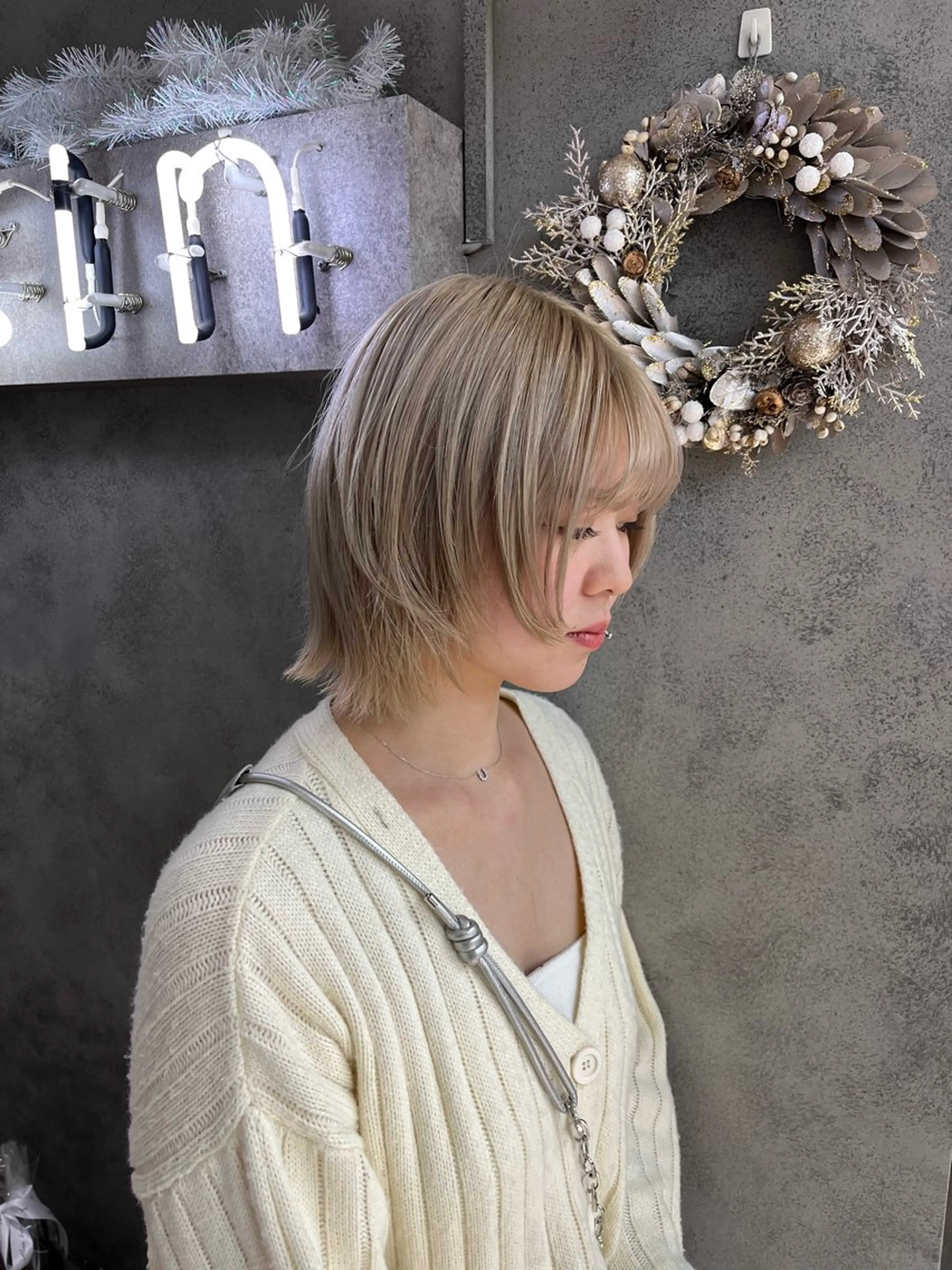 ショート ヘアカラー トリートメント 💫ハイトーンボブ/ HARU💫のヘアスタイル