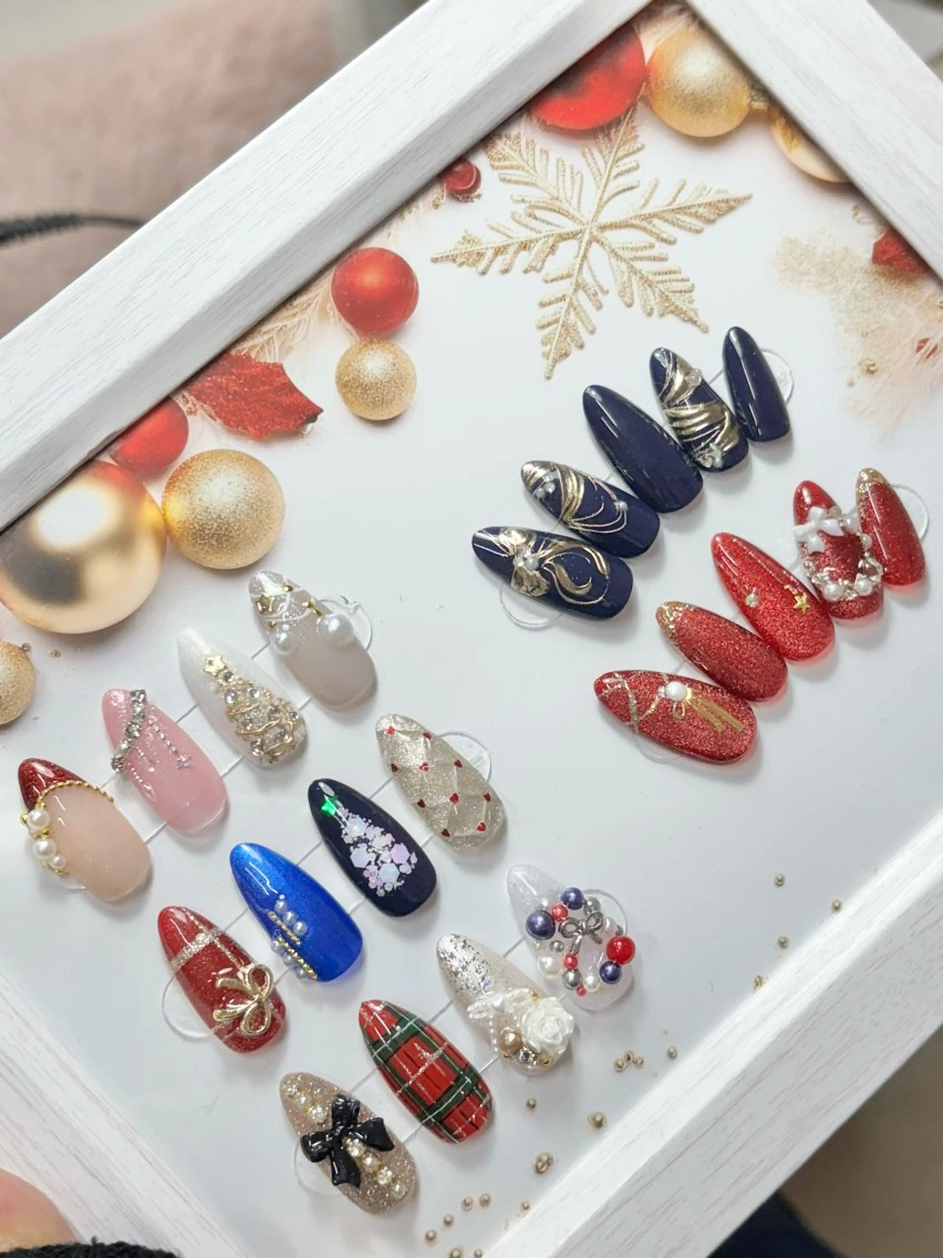 ネイル アートネイル ワンカラーネイル 冬ネイル クリスマス clear yayoiのネイルデザイン