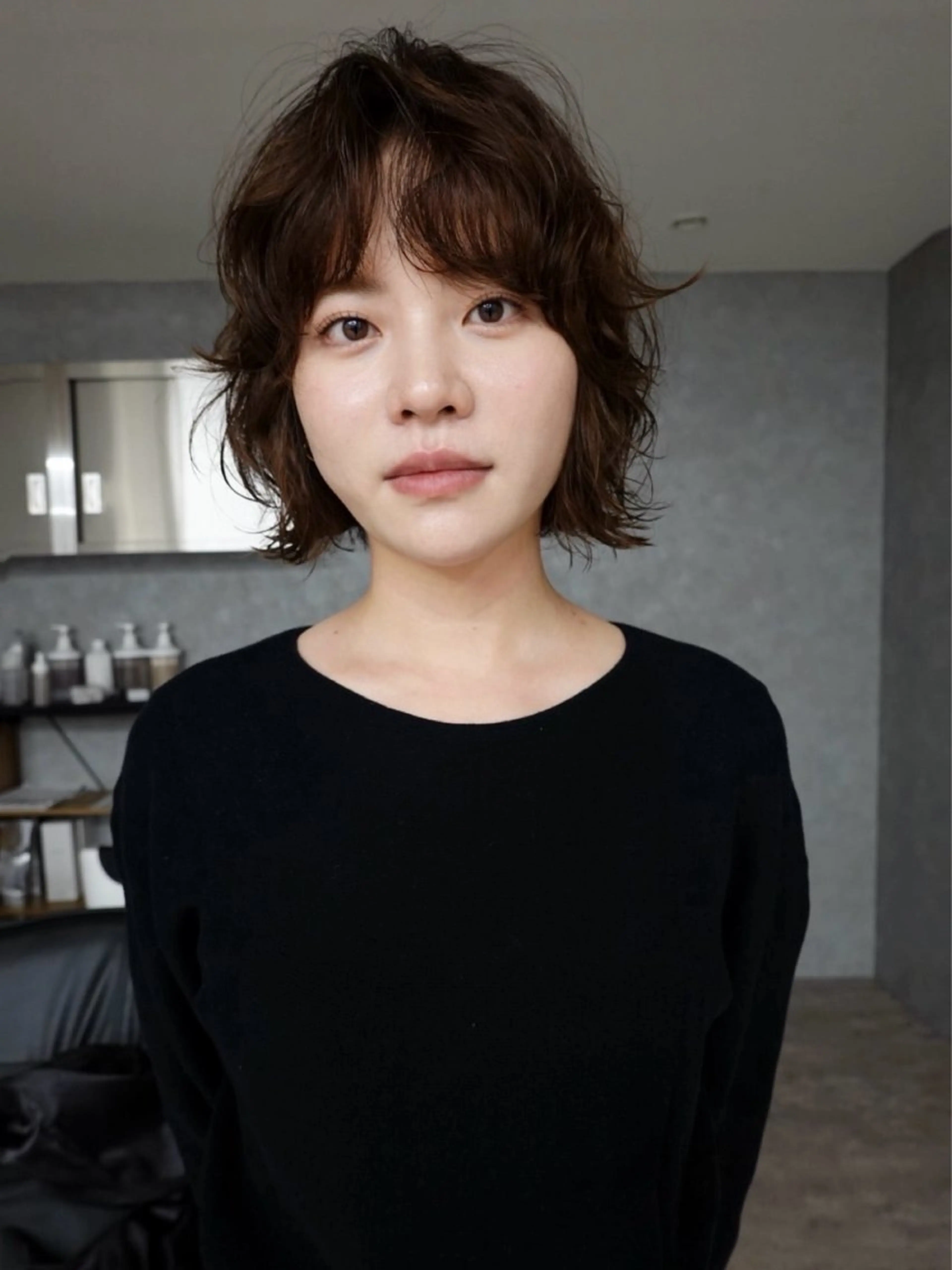 ミディアム aika/パーマ/ ショート/伏見のヘアスタイル