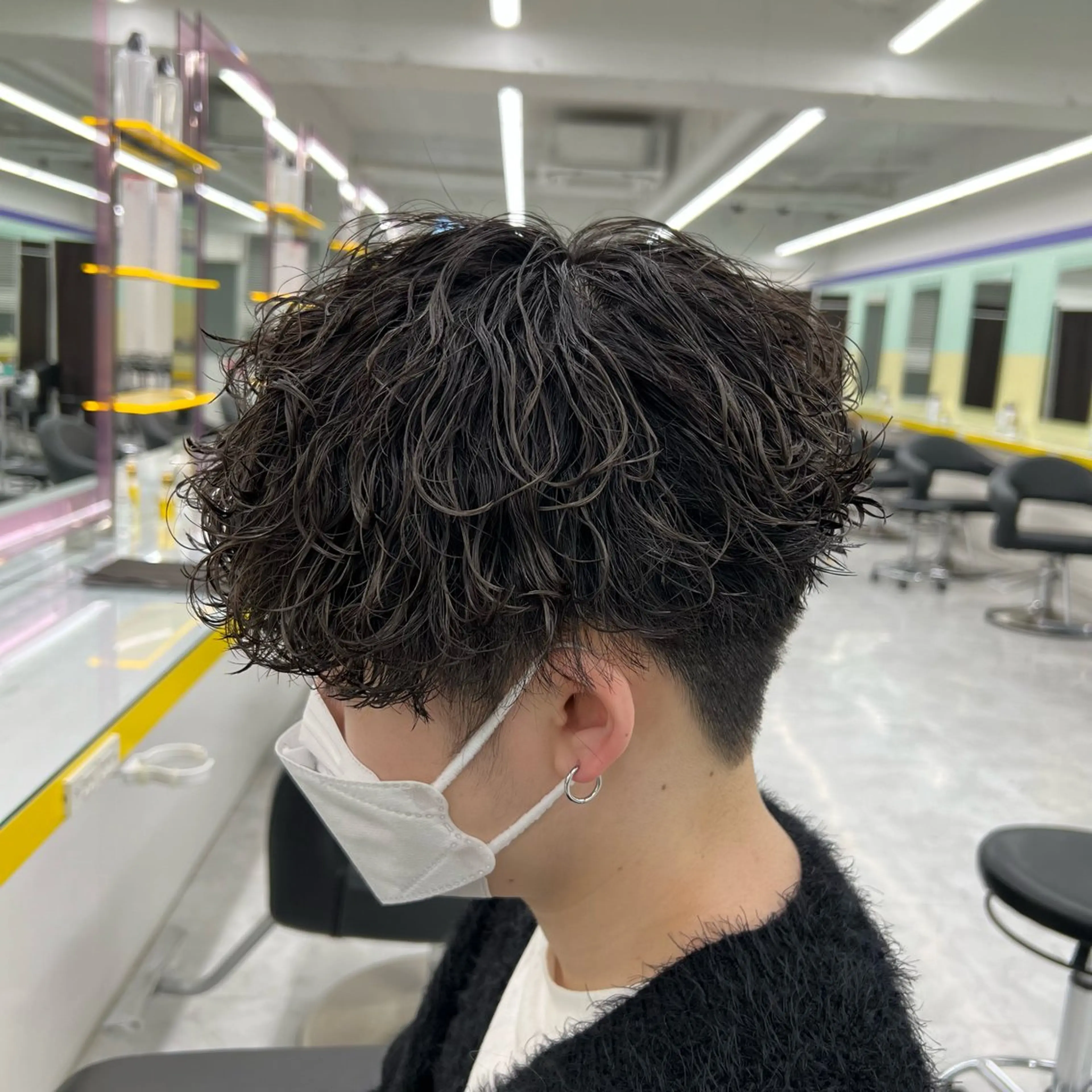 パーマ メンズ *モデル募集🤍横浜 透明感カラー🫧のヘアスタイル