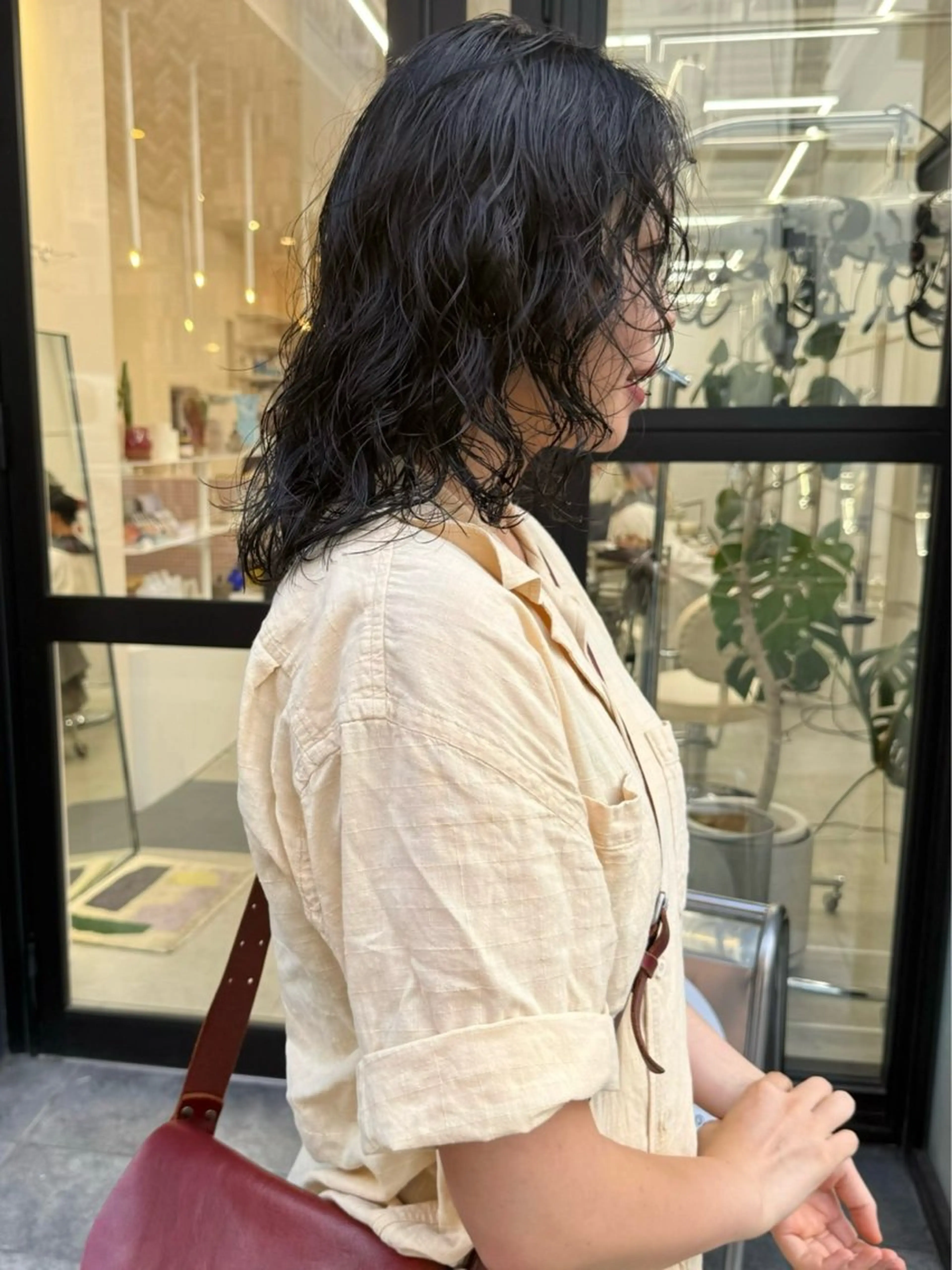 ミディアム パーマ runa/パーマ /ワンカラーモデルのヘアスタイル