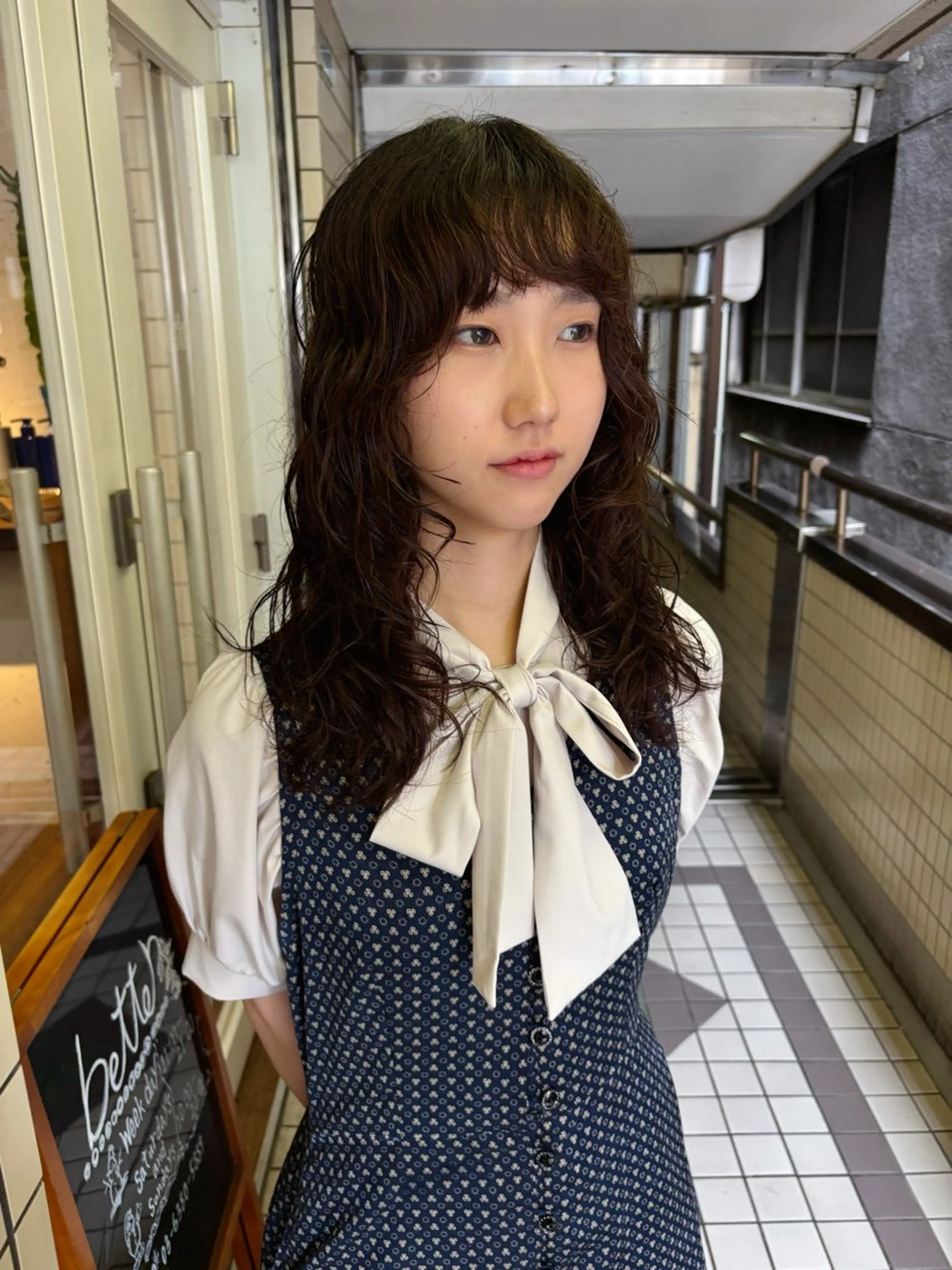 セミロング パーマ カット パーマ kaito パーマ募集🌀😵‍のヘアスタイル