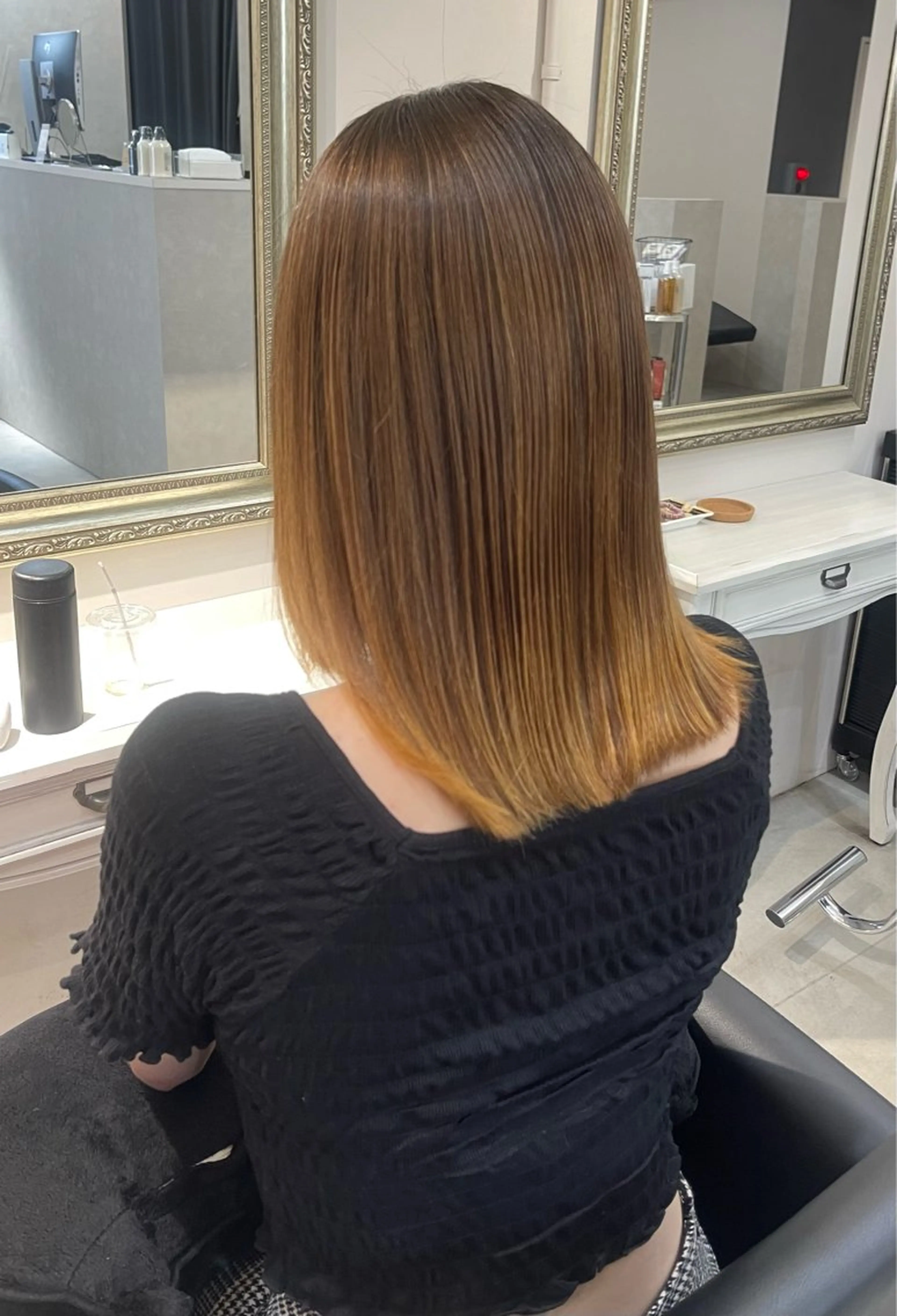 ミディアム カット 縮毛矯正 トリートメント 縮毛矯正/美髪 NENE/CIENのヘアスタイル