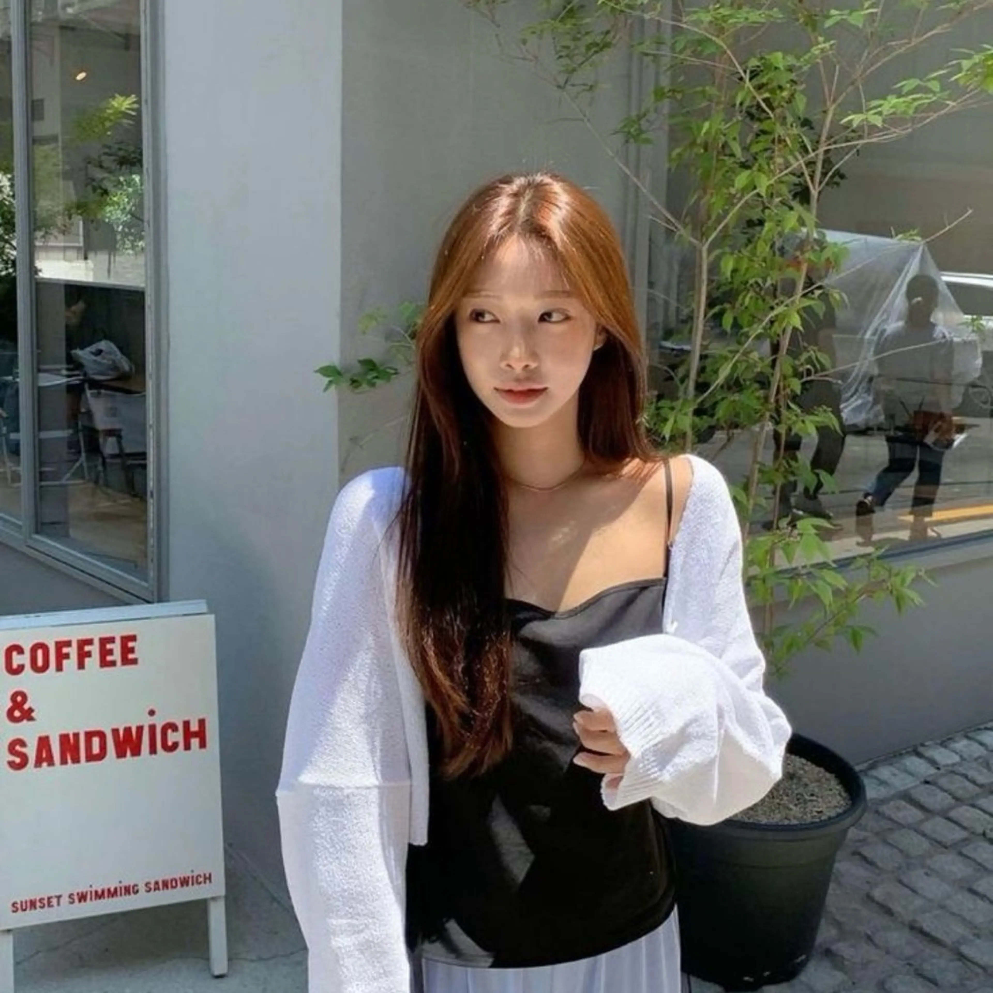 カラー 🤍ベージュ/透明感 韓国ヘア/まりん🤍のヘアスタイル