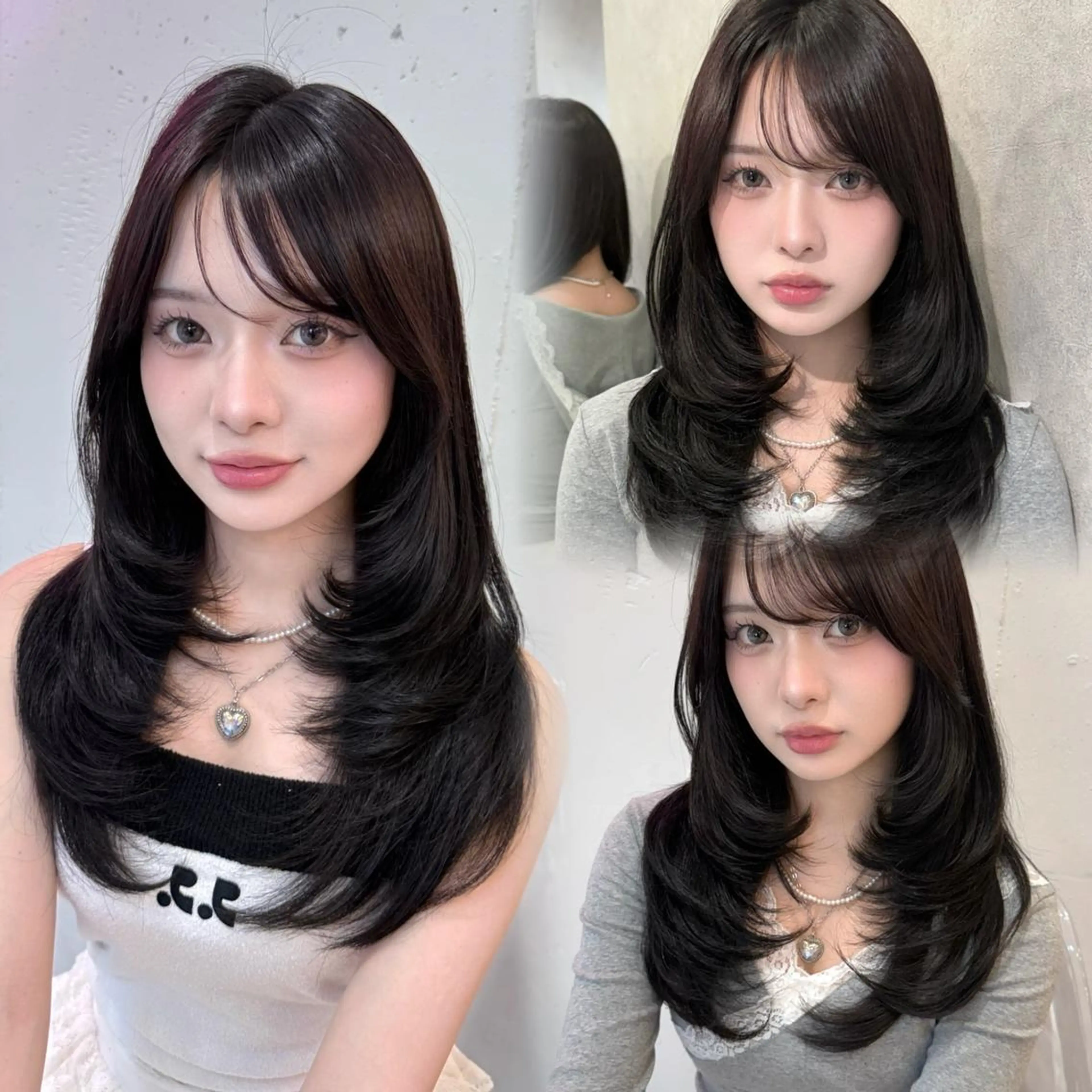 ロング 韓国風ヘア レイヤーカット カット ヘアカラー トリートメント loombySea/ 韓国ヘア/髪質改善のヘアスタイル
