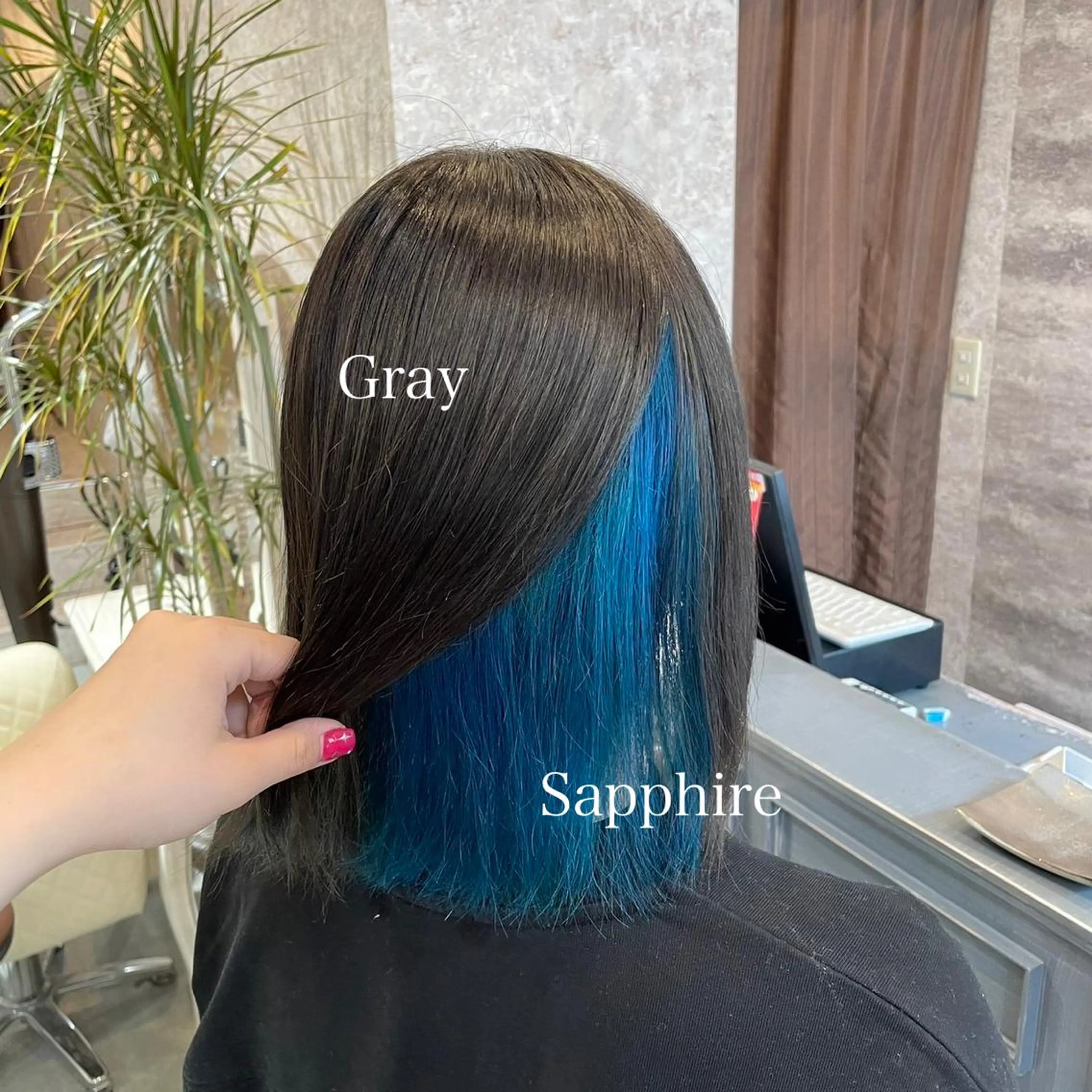 ミディアム カラー ブリーチ ブルーカラー ダブルカラー グラデーションカラー ハイライトカラー 💈Blanco💈 カラー&ケア🌈のヘアスタイル