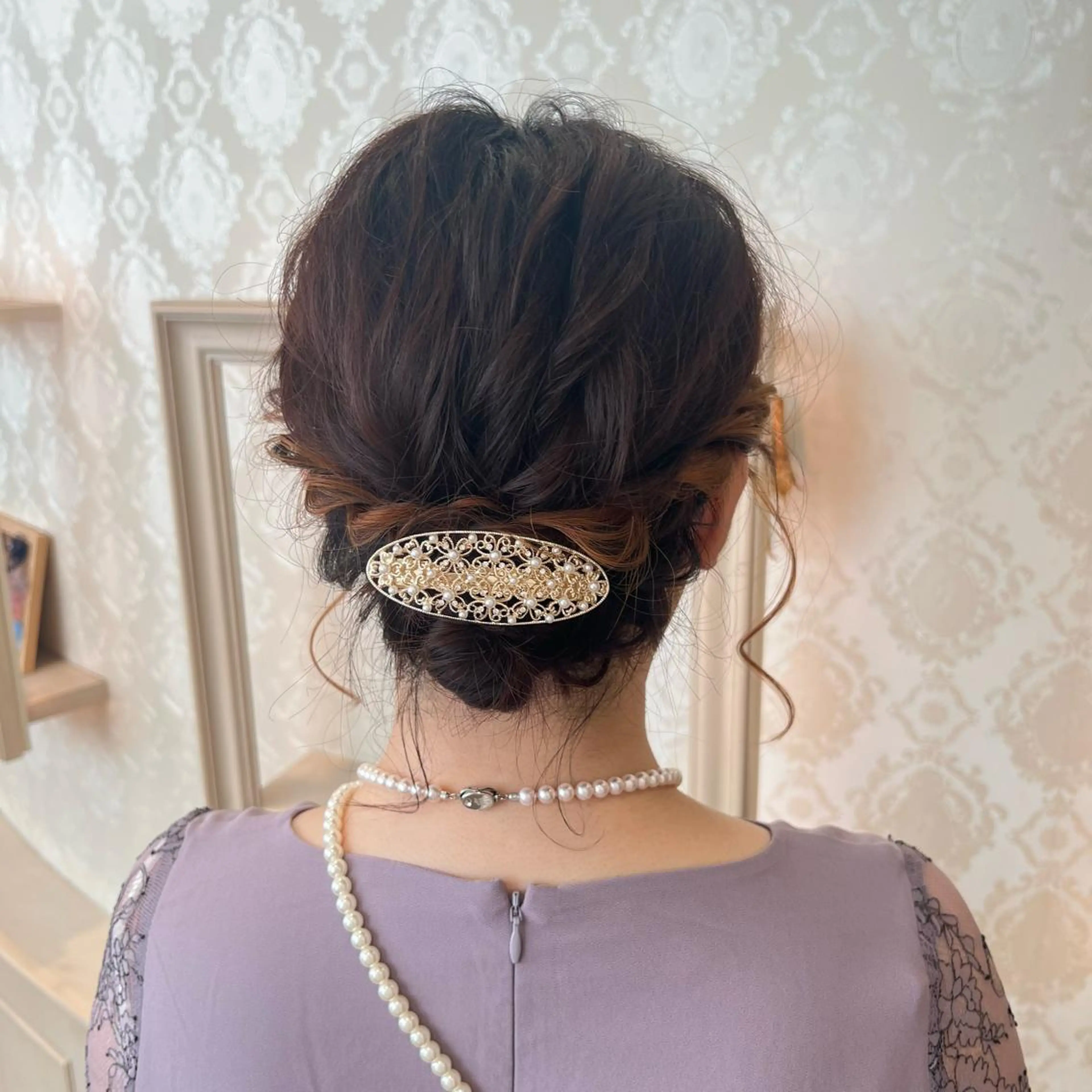 ミディアム ヘアアレンジ ボブ ヘアセット SALOWIN川崎WEST店所属・🌷川崎/アレンジ/ 暖色ボブ/コトネ🌷のヘアスタイル