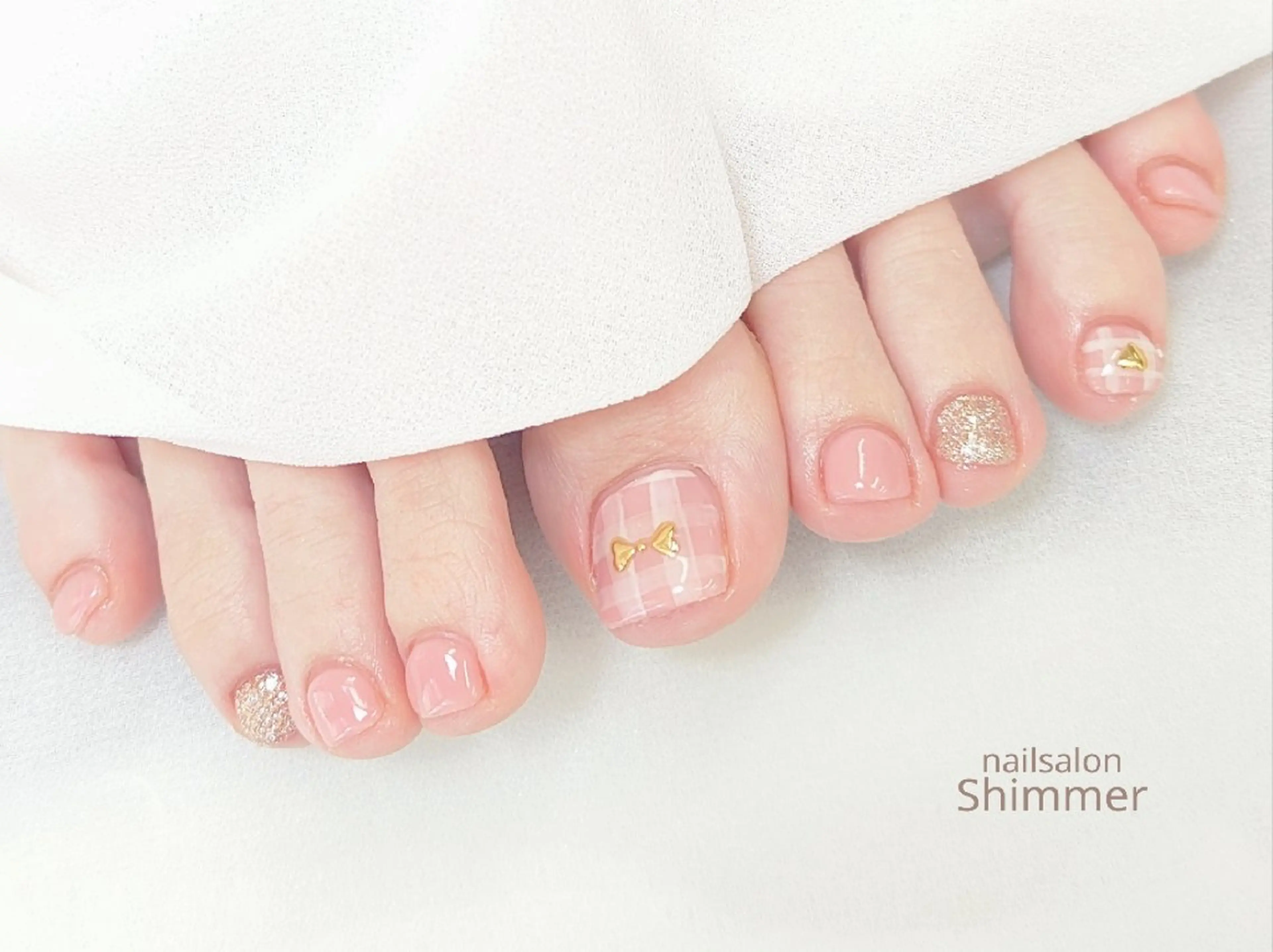 ネイル フットネイル Shimmer Asakoのネイルデザイン