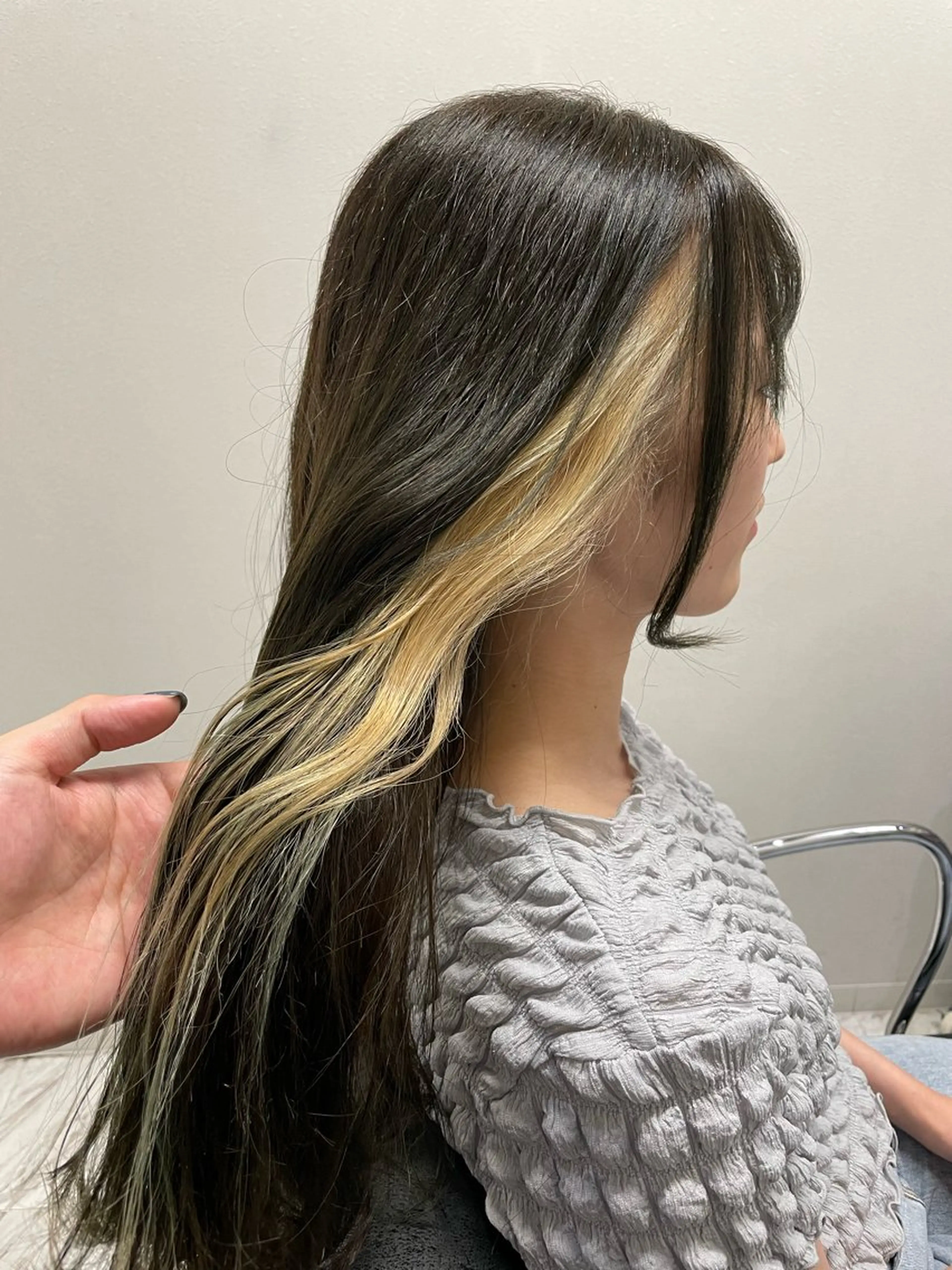 ロング カラー インナーカラー Reco今泉スクエア店所属・縮毛矯正特化🐈 濱田凌のヘアスタイル