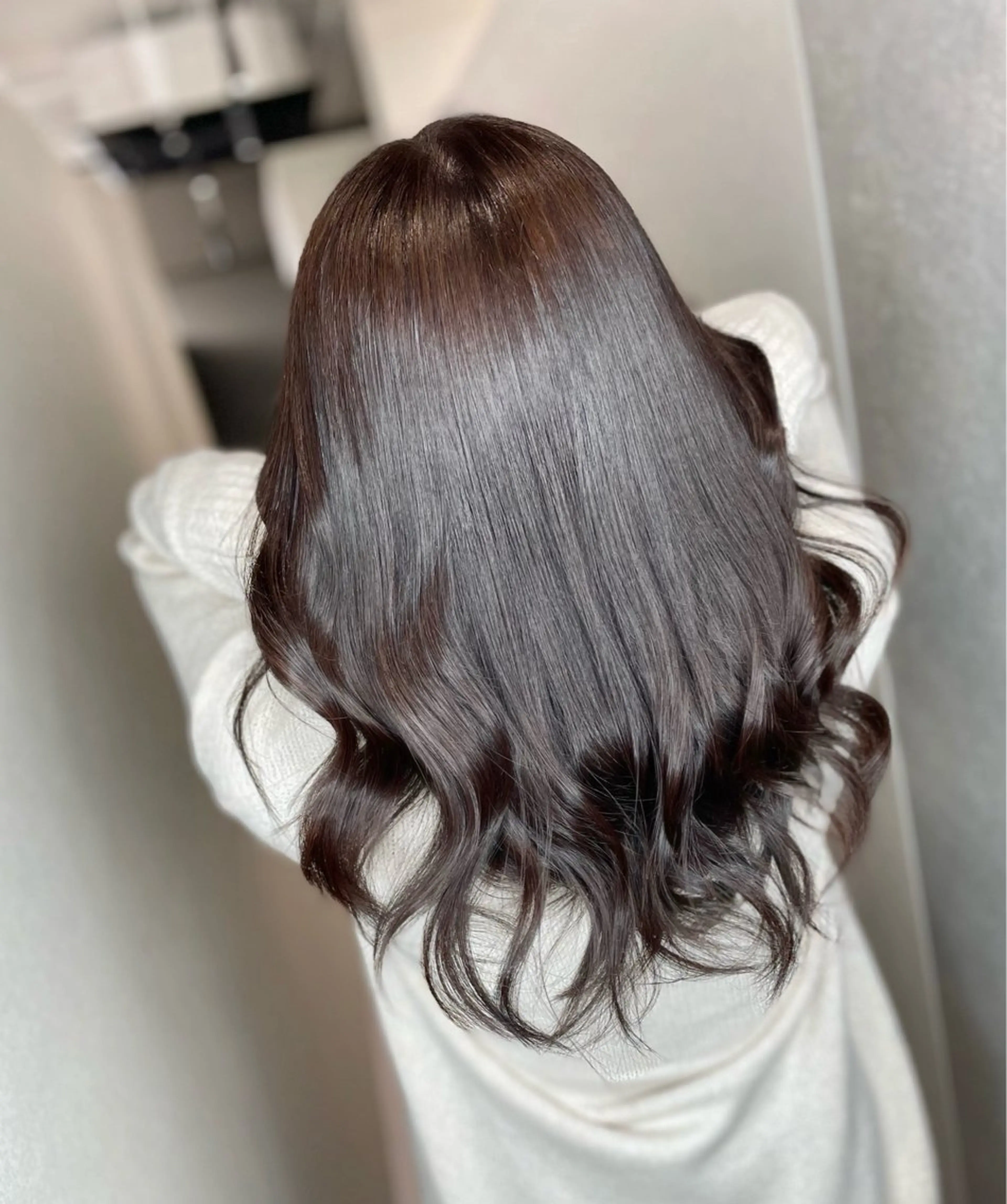 セミロング カラー 透明感カラー 髪質改善 カット ヘアカラー トリートメント BOOTH share saron所属・今井 勝也のヘアスタイル