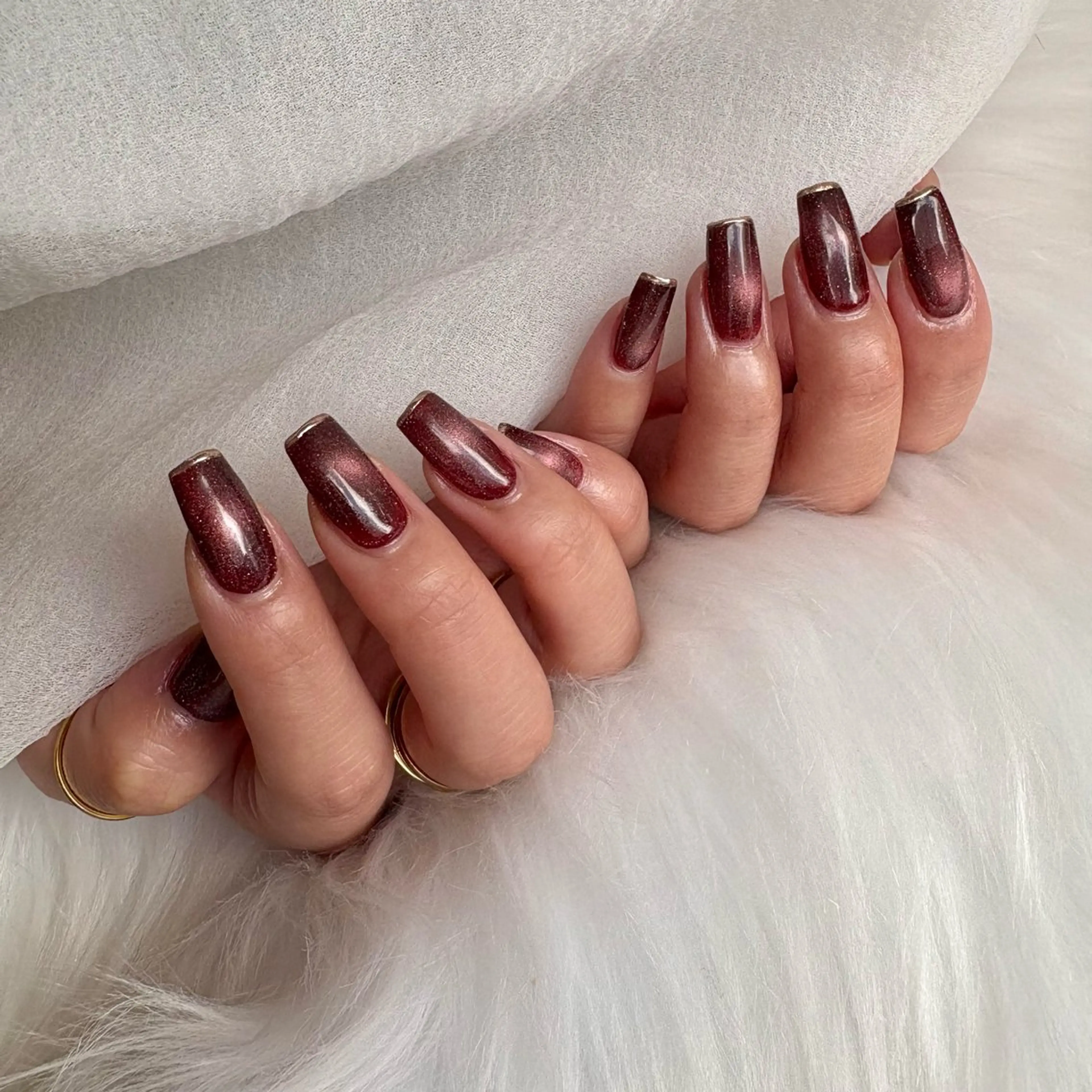 ネイル マグネットネイル ミラーネイル ハンドネイル Rich+nail Mayuのネイルデザイン