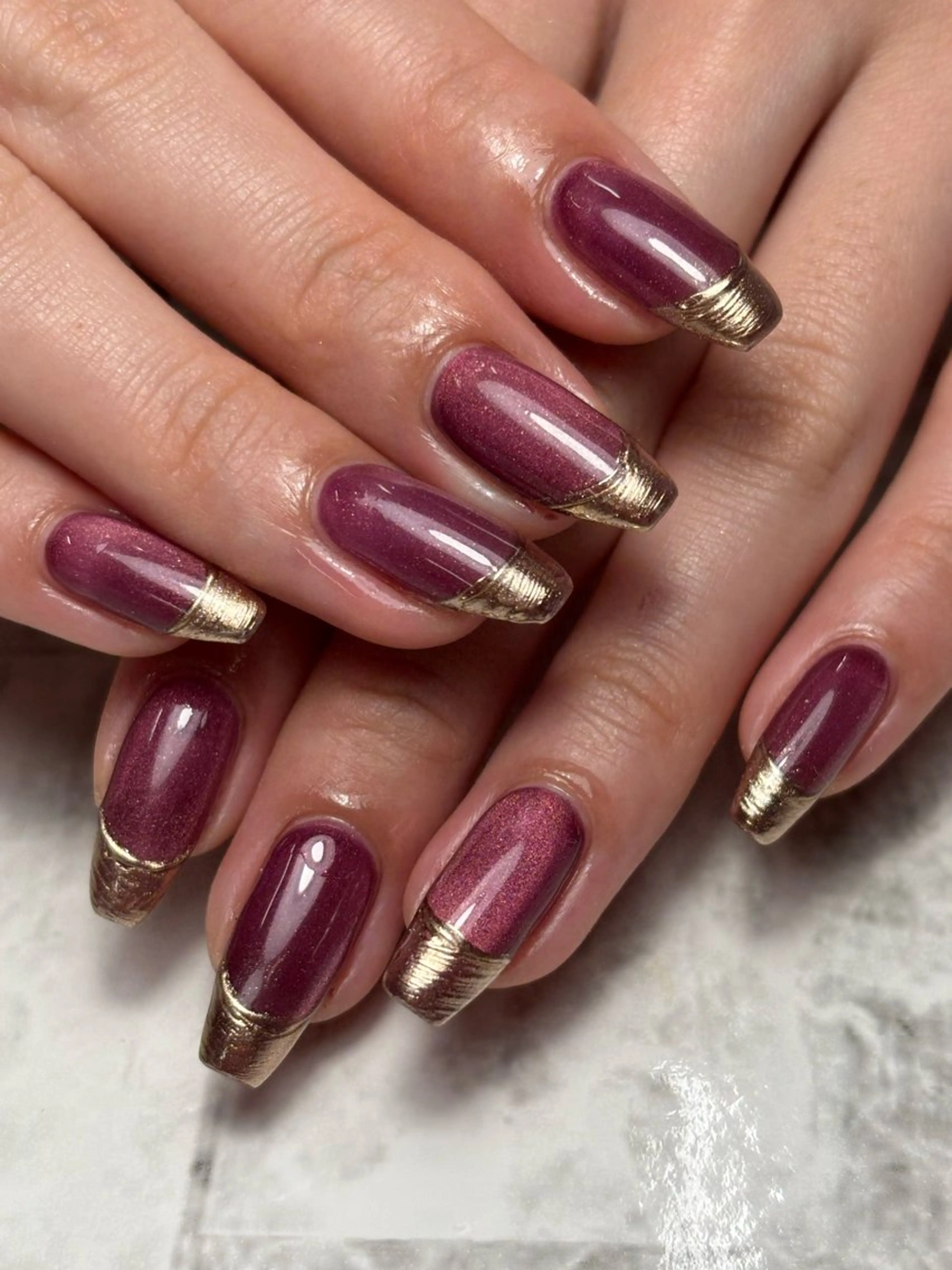 ネイル フレンチネイル ミラーネイル ハンドネイル clear yayoiのネイルデザイン