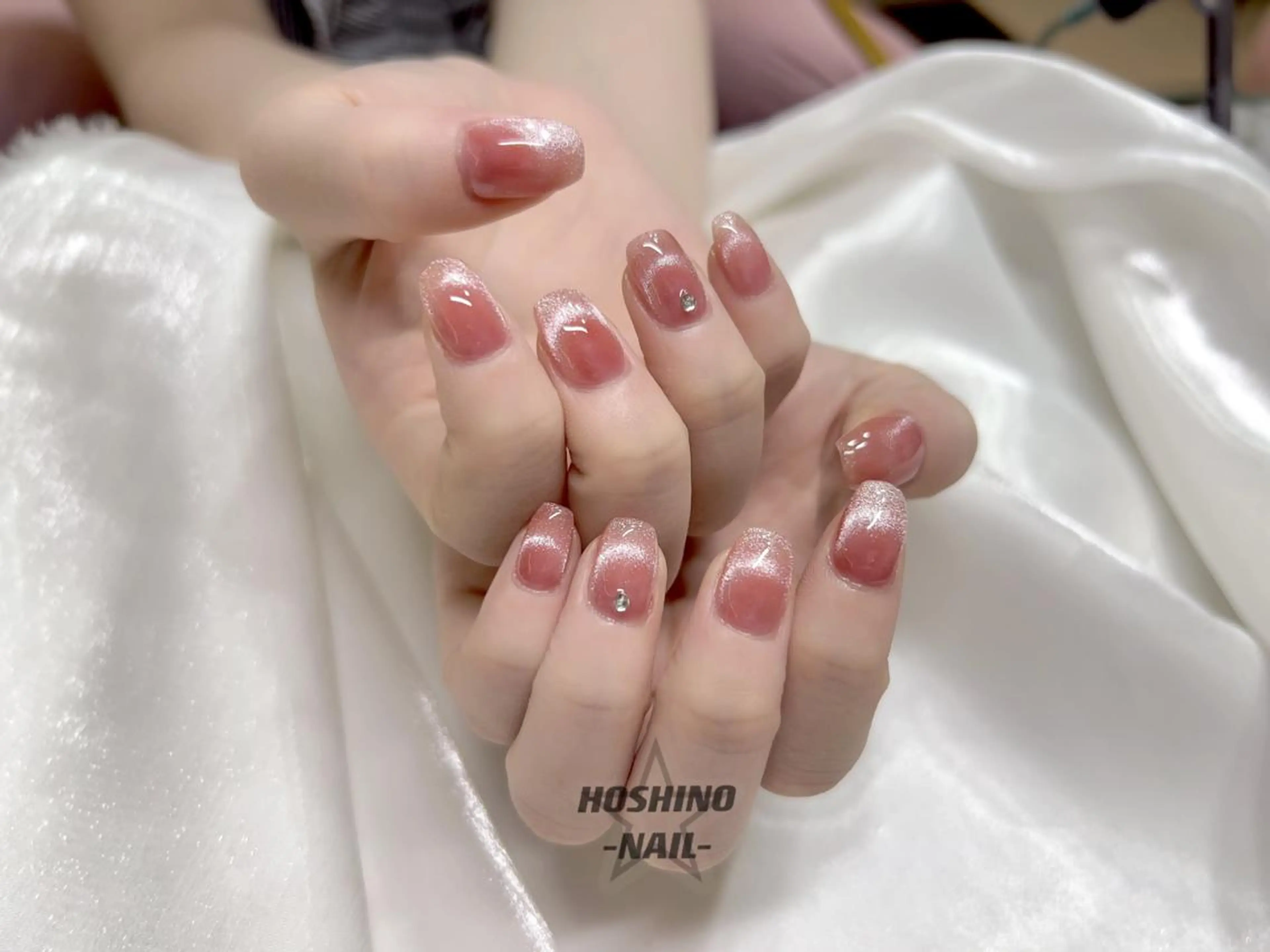 ネイル フレンチネイル マグネットネイル マグネットフレンチ ハンドネイル ハンドケア ★HOSHINO NAIL★ナナミのネイルデザイン