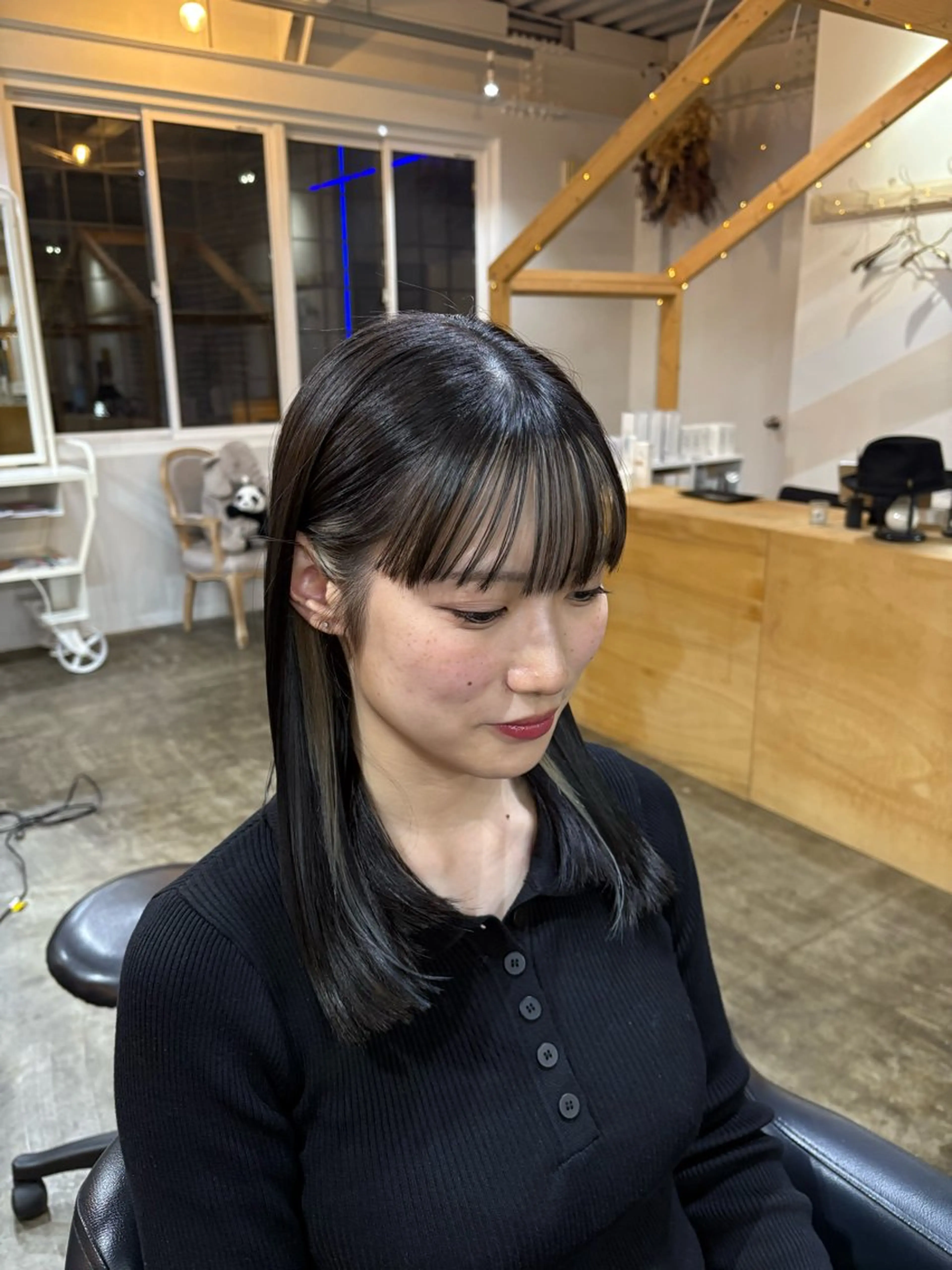 ミディアム カット ヘアカラー GROUND SEPT de jeux所属・fukuma hikariのヘアスタイル