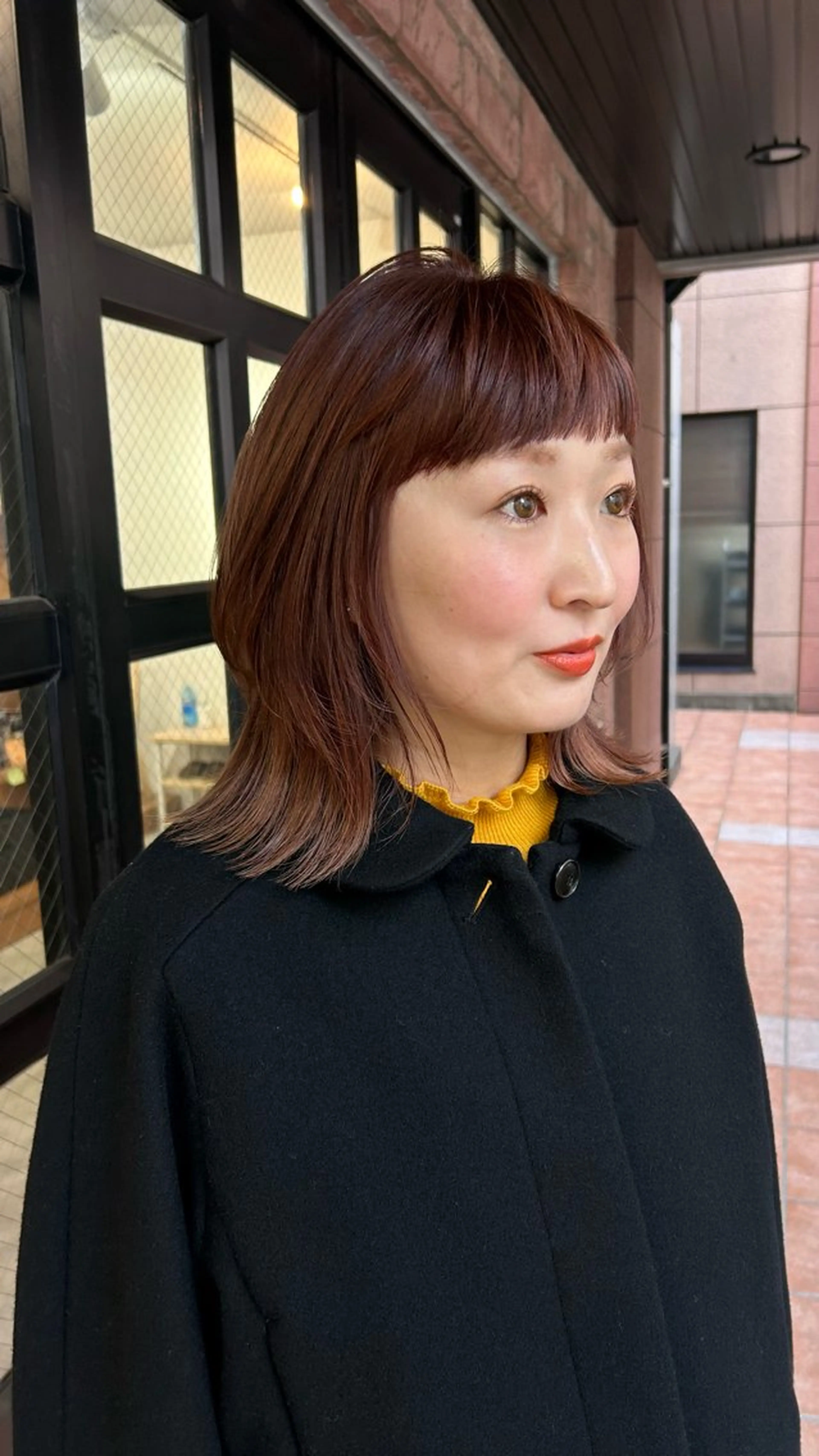 ミディアム カラー ヘアカラー SABO 🪴岡田知佳のヘアスタイル