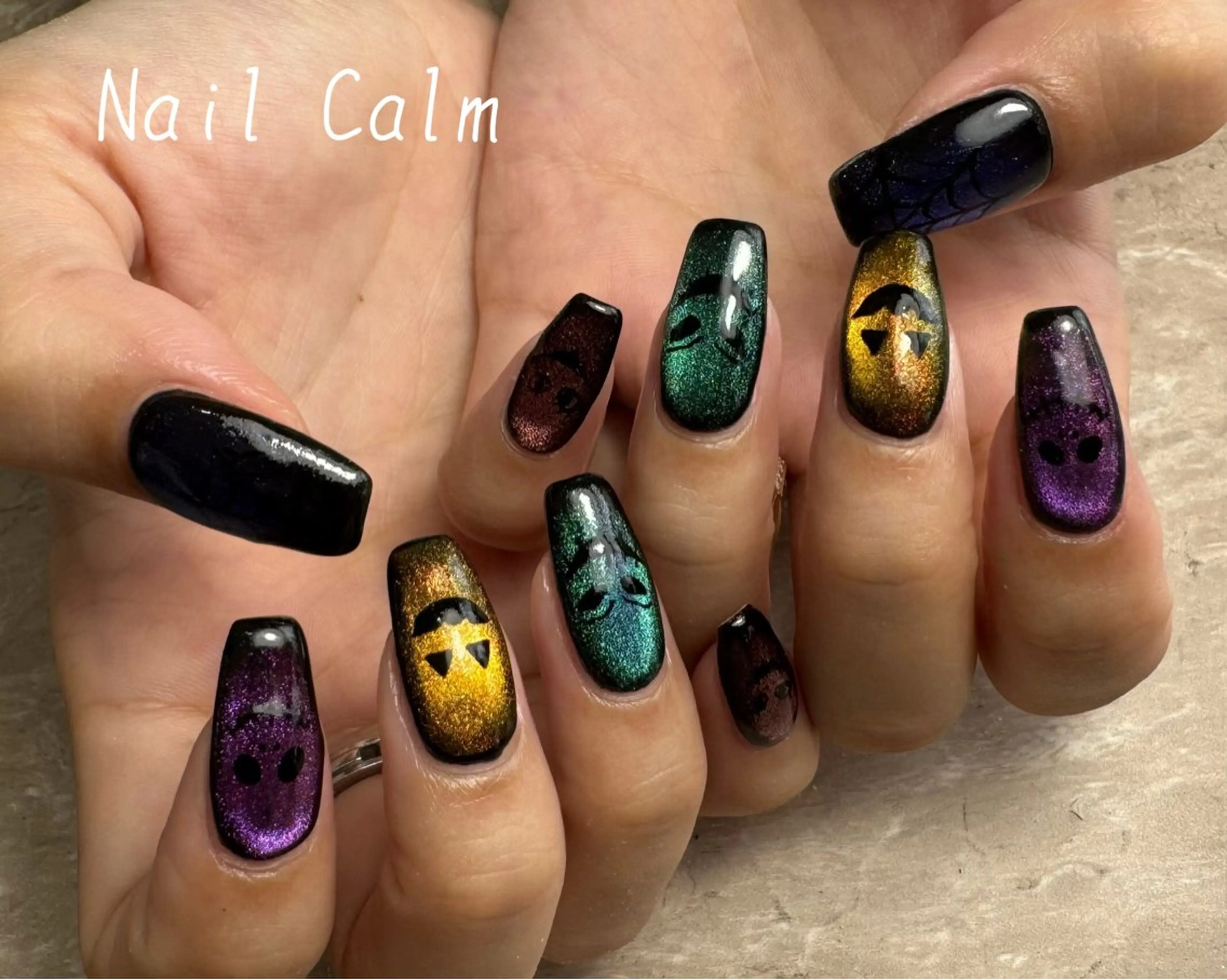 ネイル ハロウィン ハンドネイル Nail Calm所属・プライベートサロン Calmのネイルデザイン