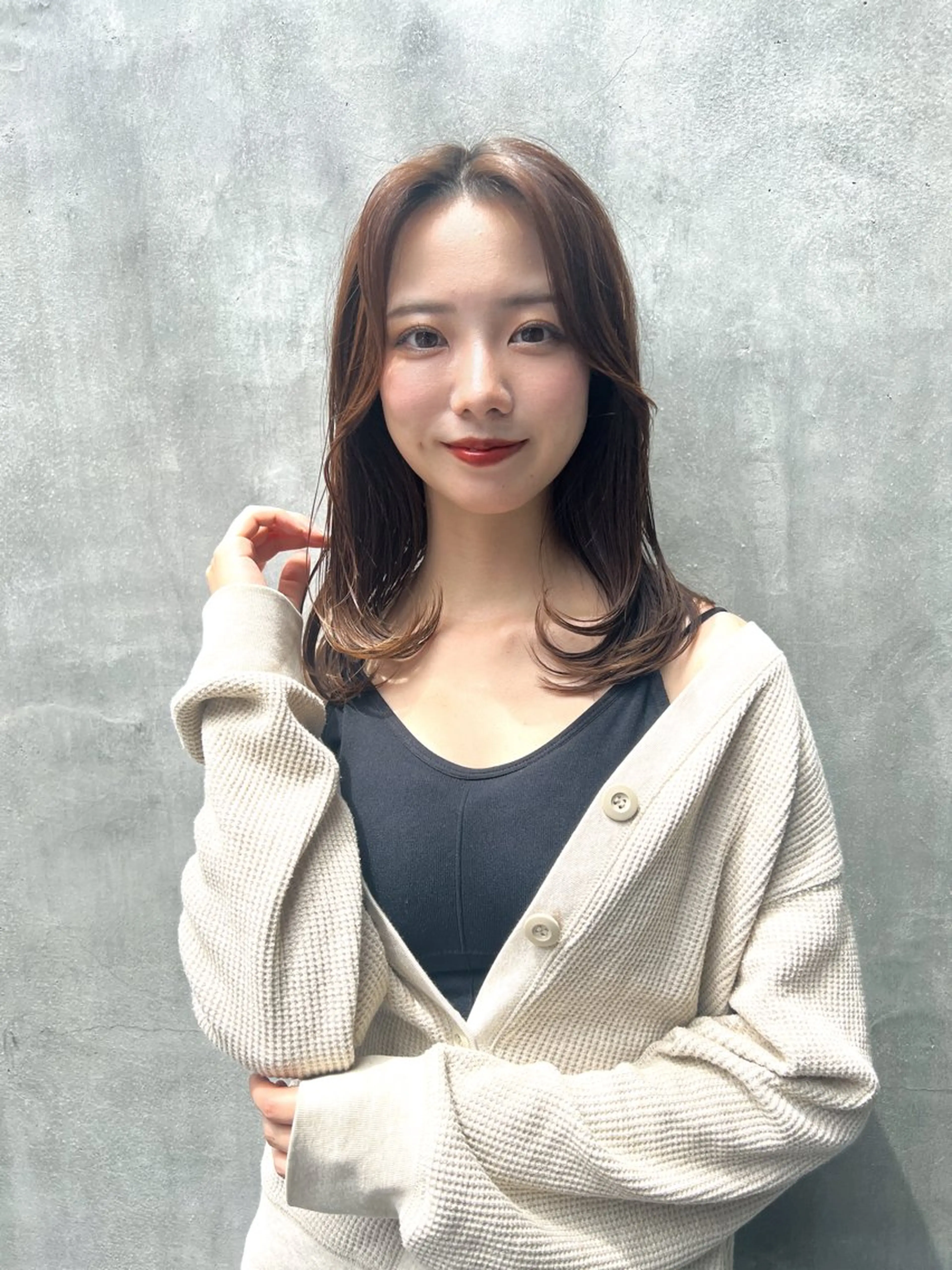 セミロング カラー カット ヘアカラー トリートメント Lond strada所属・✨武村侑哉　韓国風 レイヤーカット✨のヘアスタイル