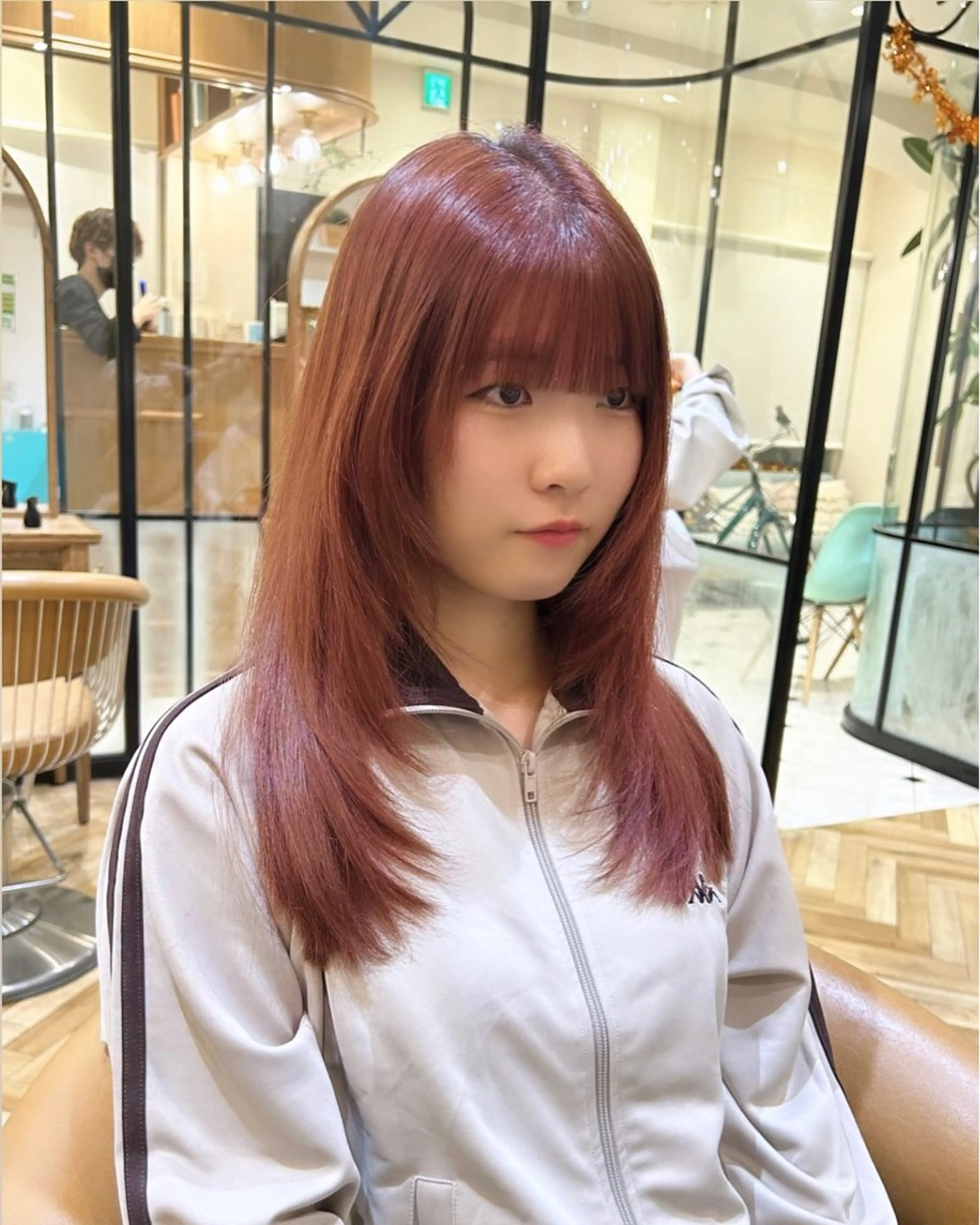 ロング レイヤーカット カット ヘアカラー トリートメント ハッシュカット/韓国 レイヤー/カハナのヘアスタイル