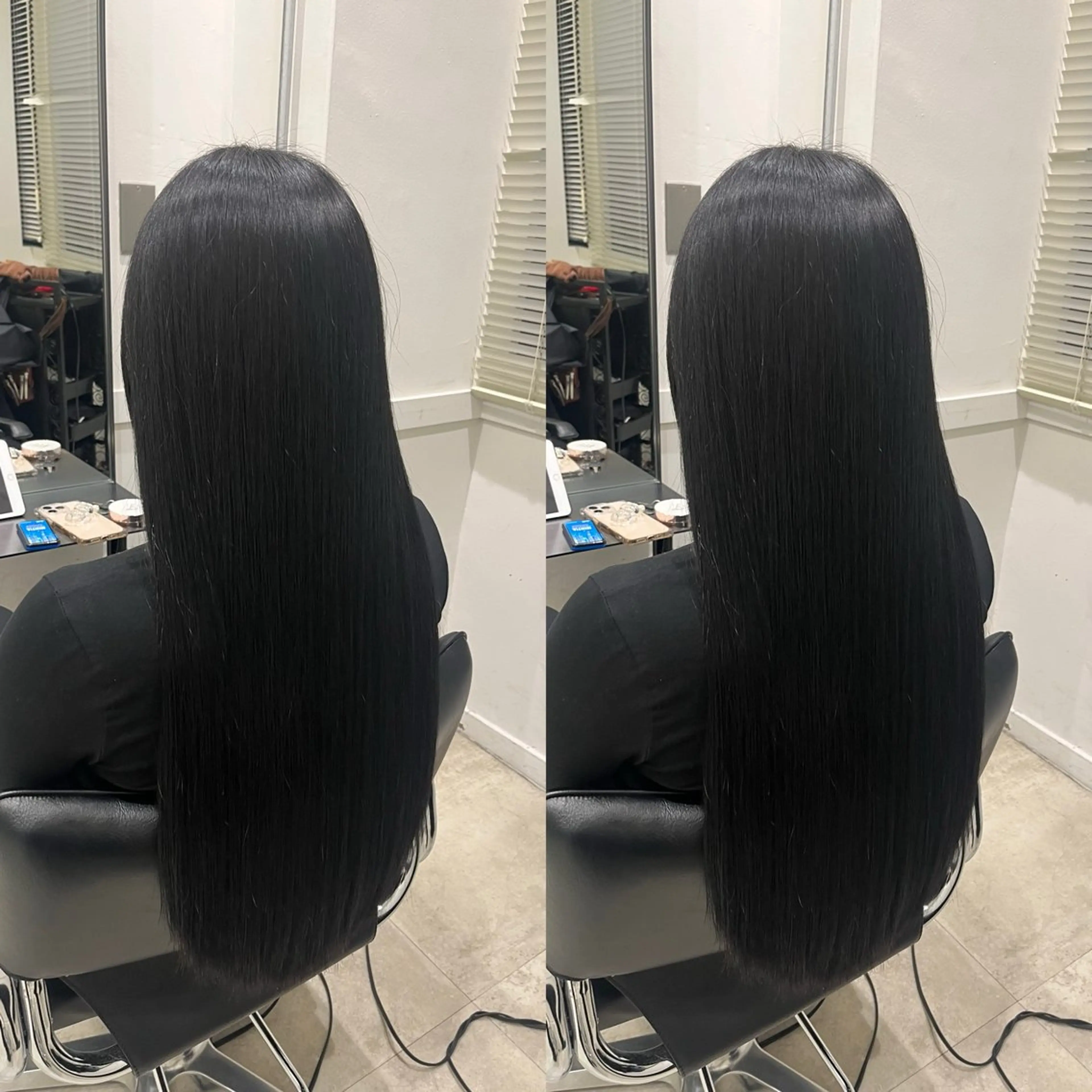 ロング 縮毛矯正/レイヤー /髪質改善カラーのヘアスタイル