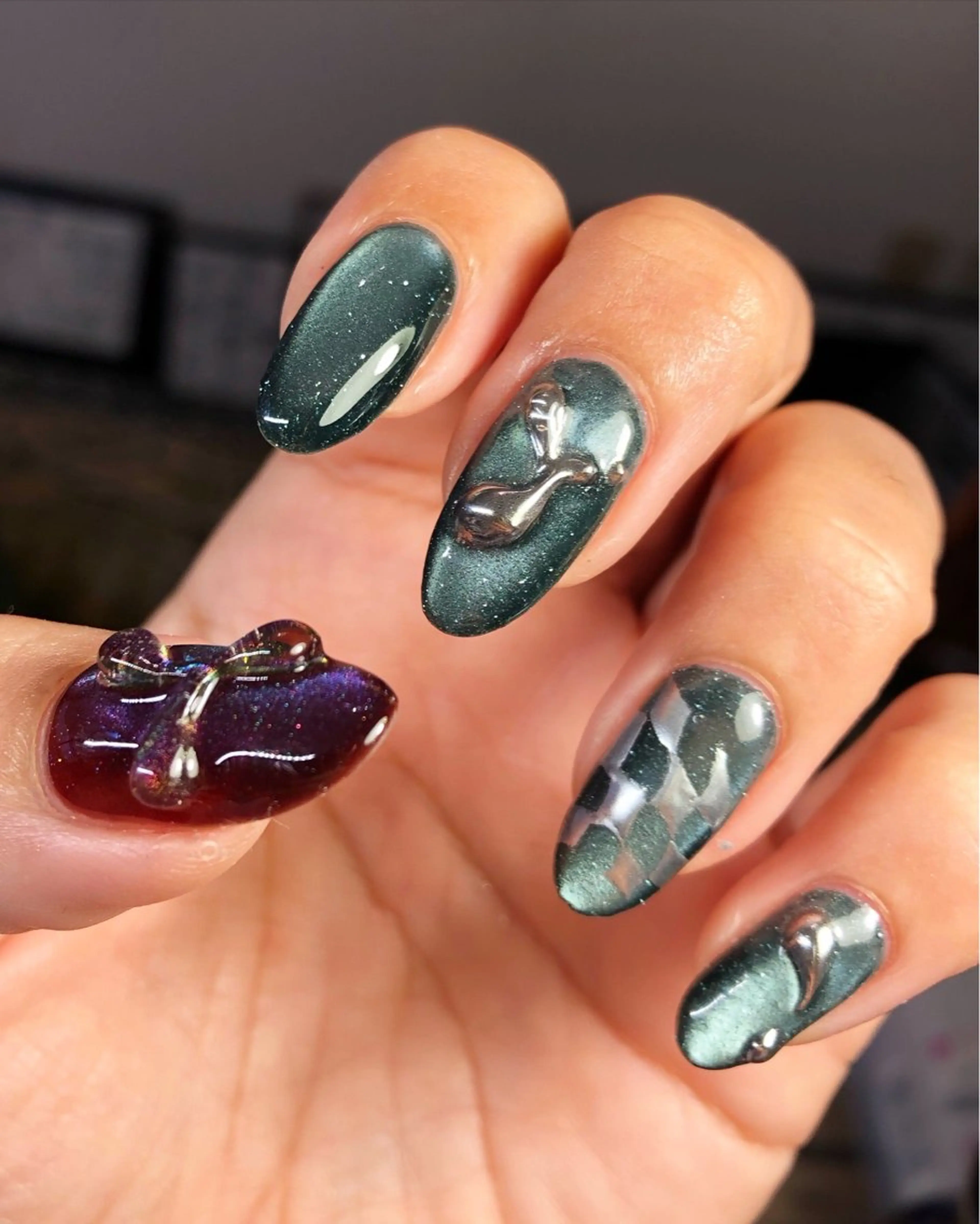 ネイル アートネイル フラッシュネイル フラッシュマグ asumi's nice  nails所属・小西 明日美のネイルデザイン