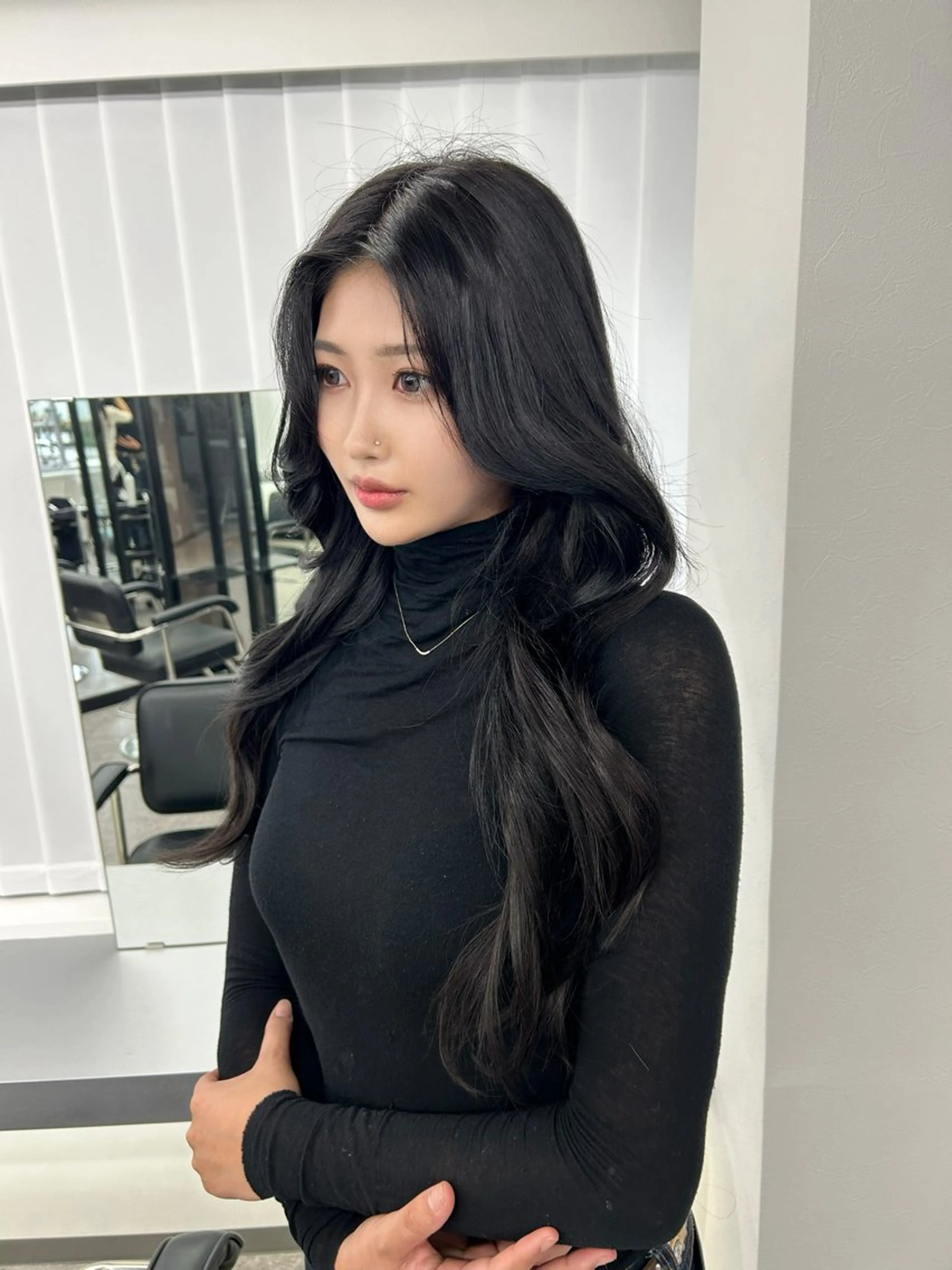 ロング カラー ヘアカラー エクステ LANDS所属・nanaka 🤍韓国ワンホンヘアのヘアスタイル