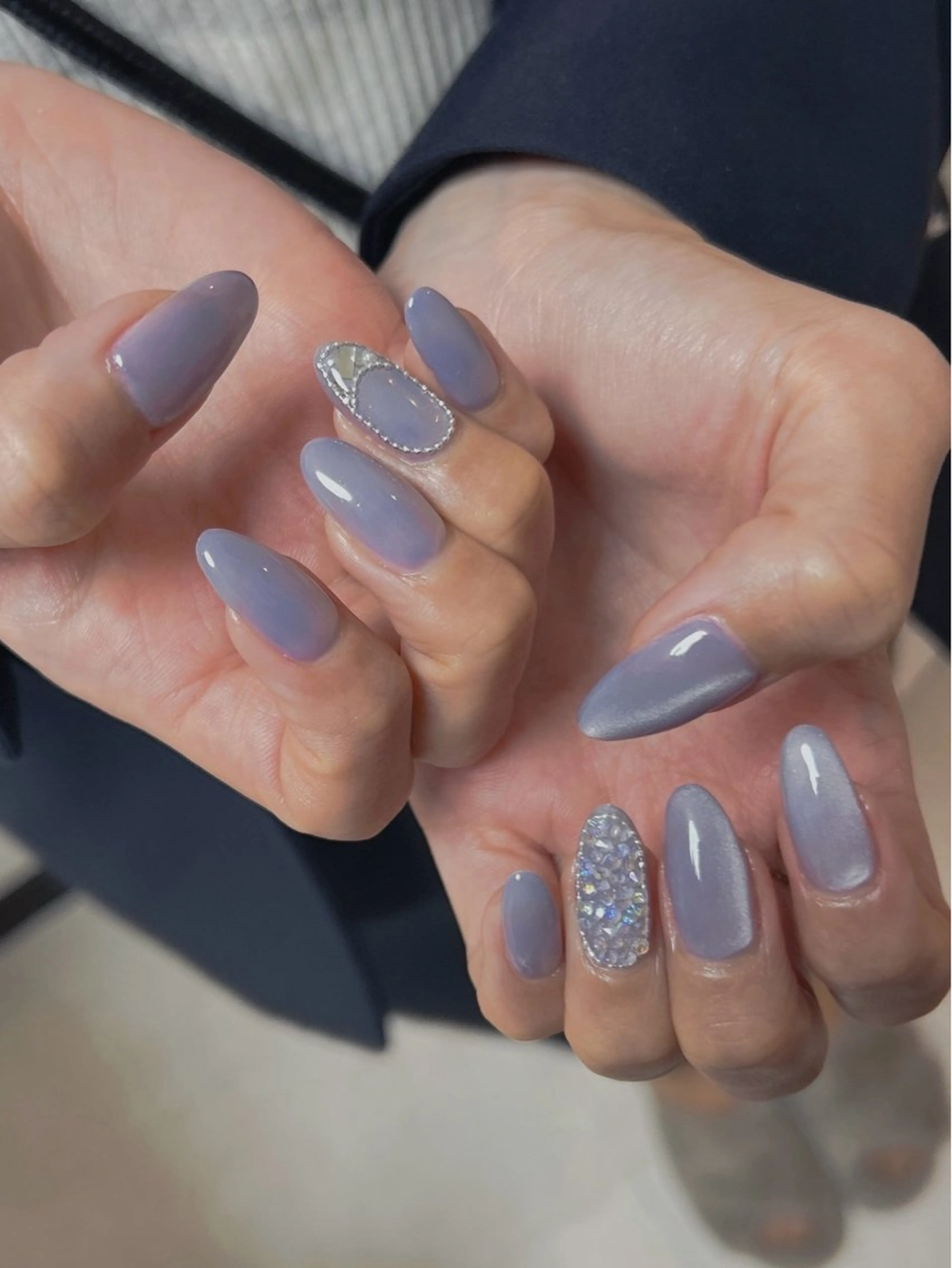 ネイル マグネットネイル ワンカラーネイル ten nail salon　かえでのネイルデザイン