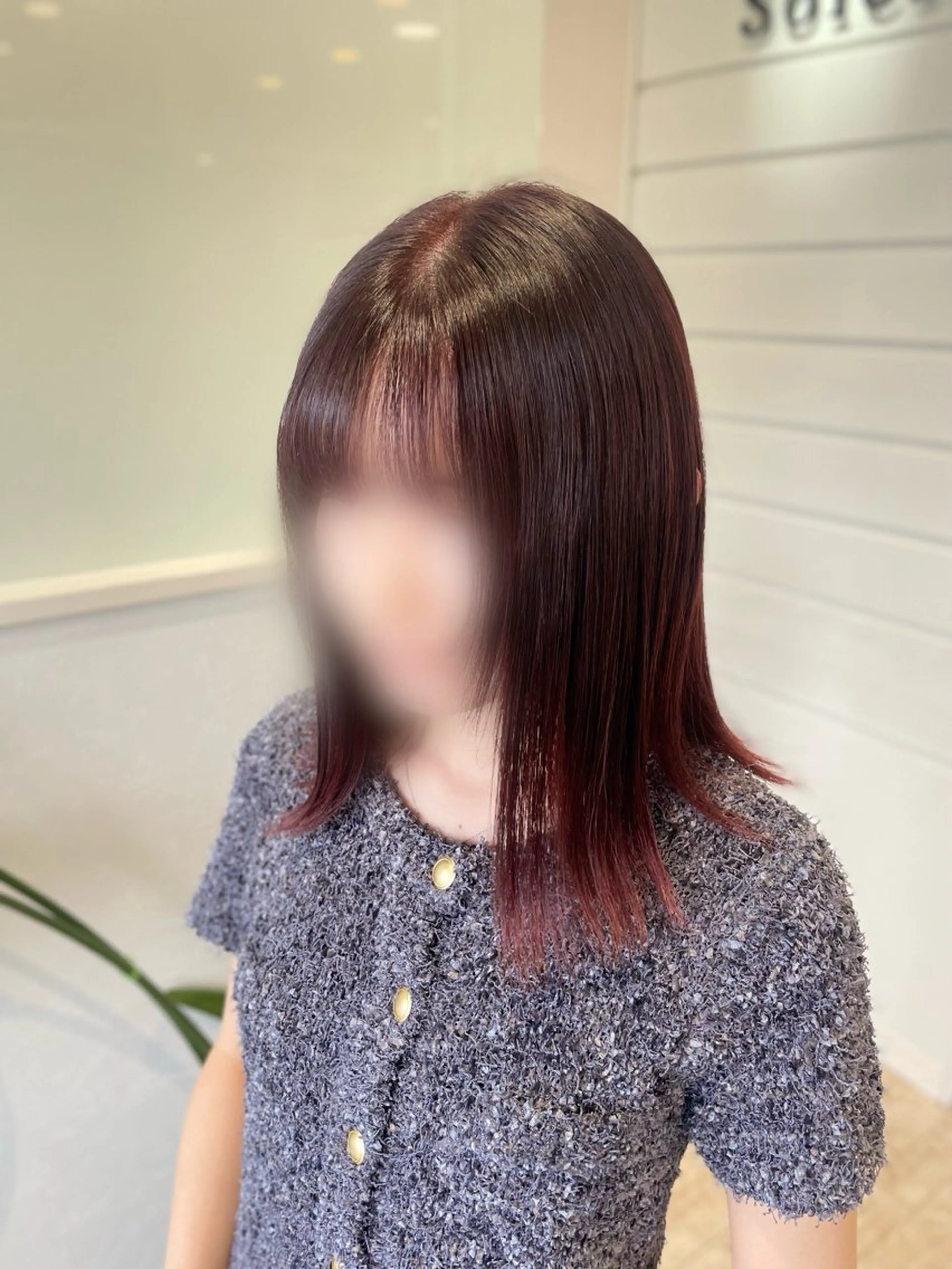 ミディアム カット ヘアカラー トリートメント Soleil Rukaのヘアスタイル