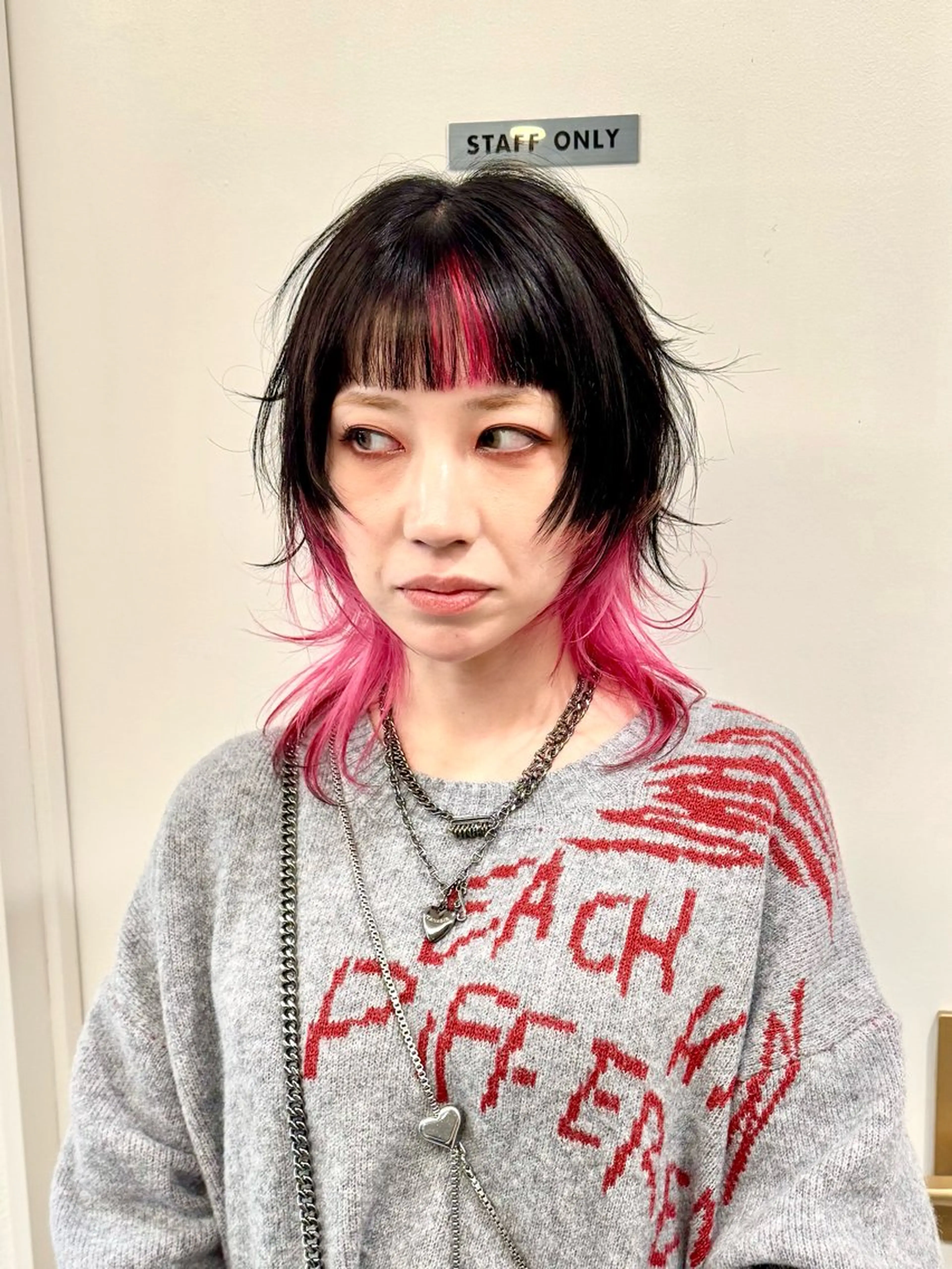 ショート カラー デザインカラー インナーカラー レイヤーカット ウルフカット カット ヘアカラー トリートメント ハイトーン/レイヤー /ウルフ⭐️永田⭐️のヘアスタイル