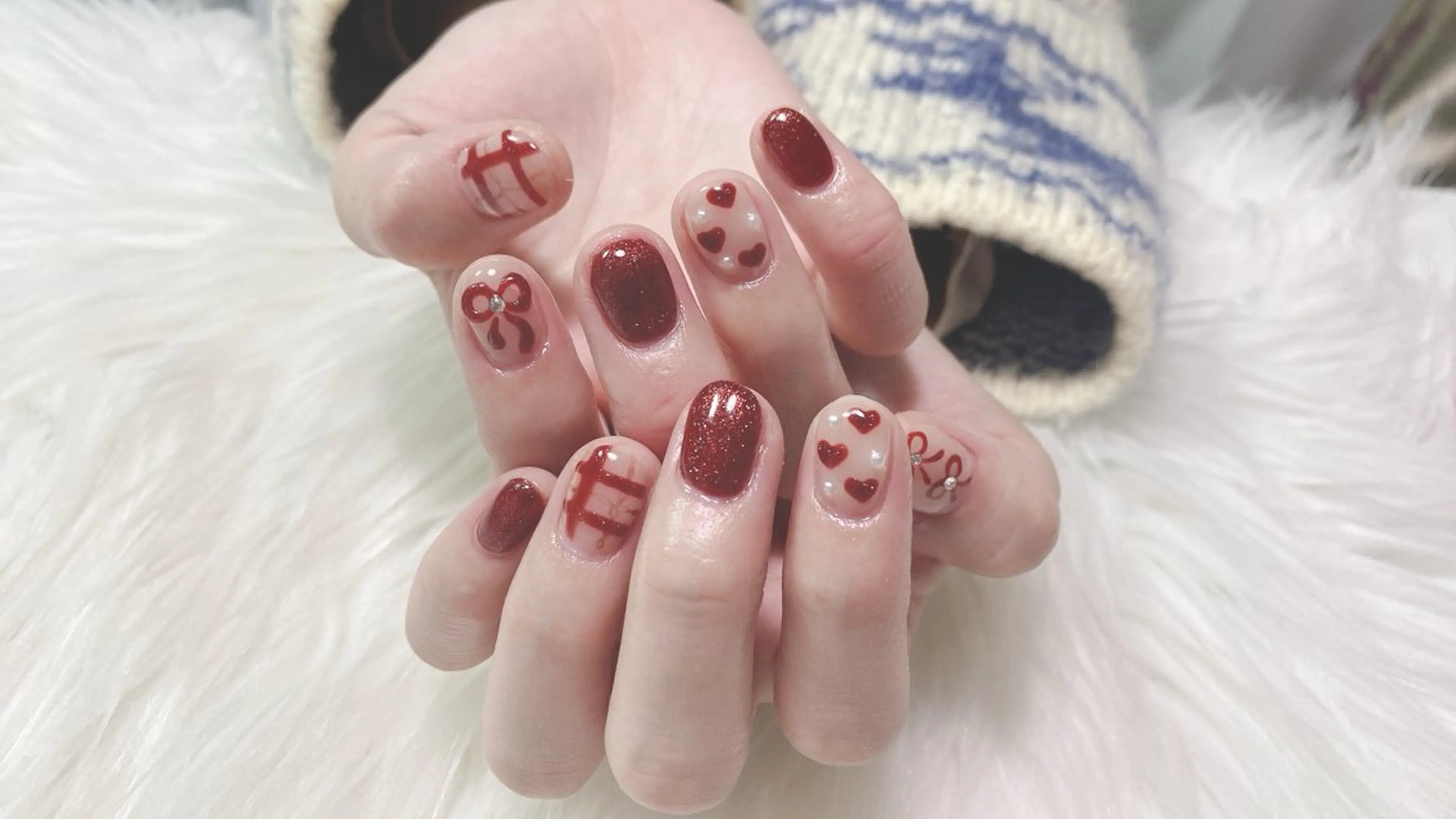 ネイル ハンドネイル オーシャン スカルプネイルサロンのネイルデザイン