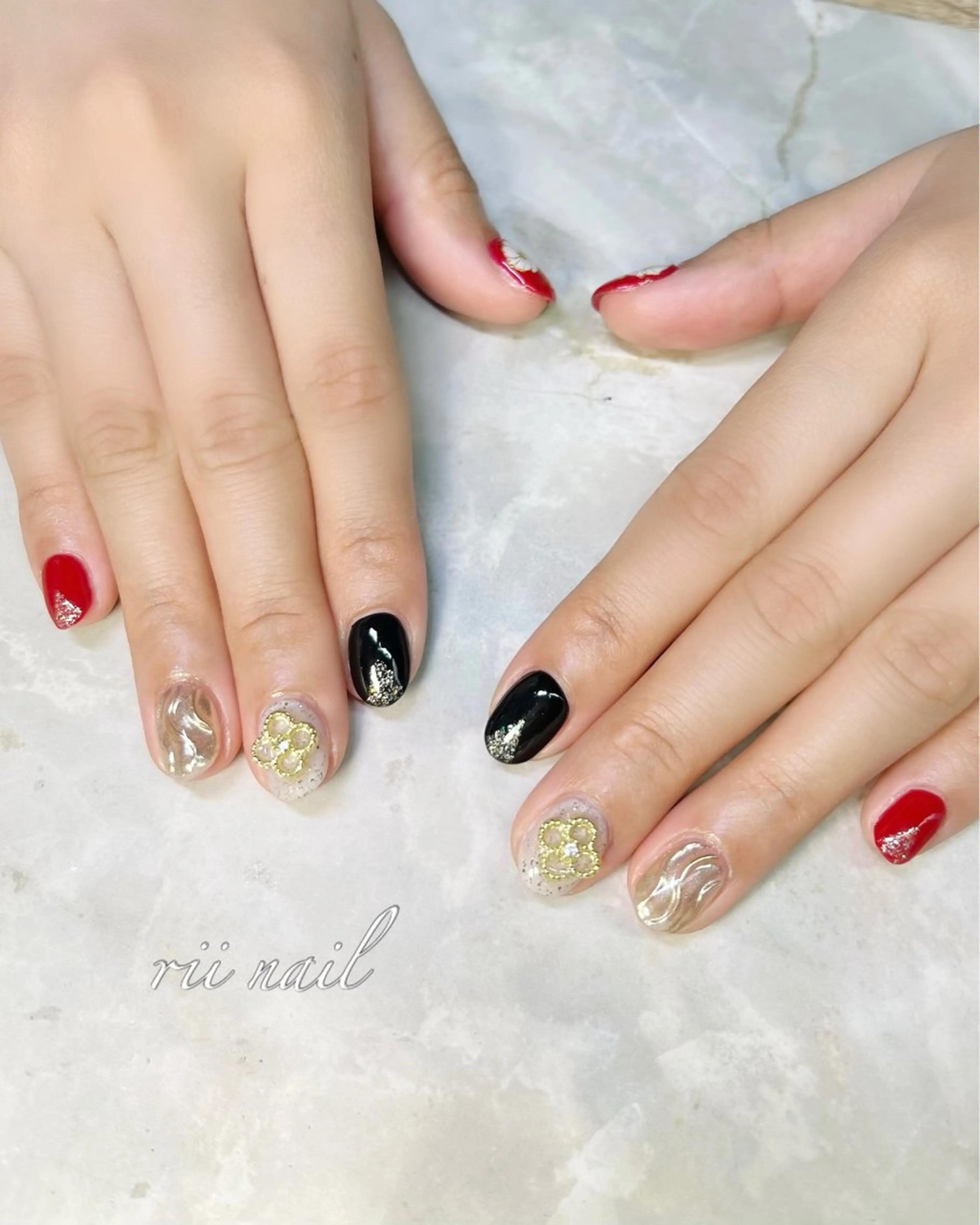 ネイル アートネイル 卒業式 ハンドネイル rii 　nail所属・rii  nail rikoのネイルデザイン