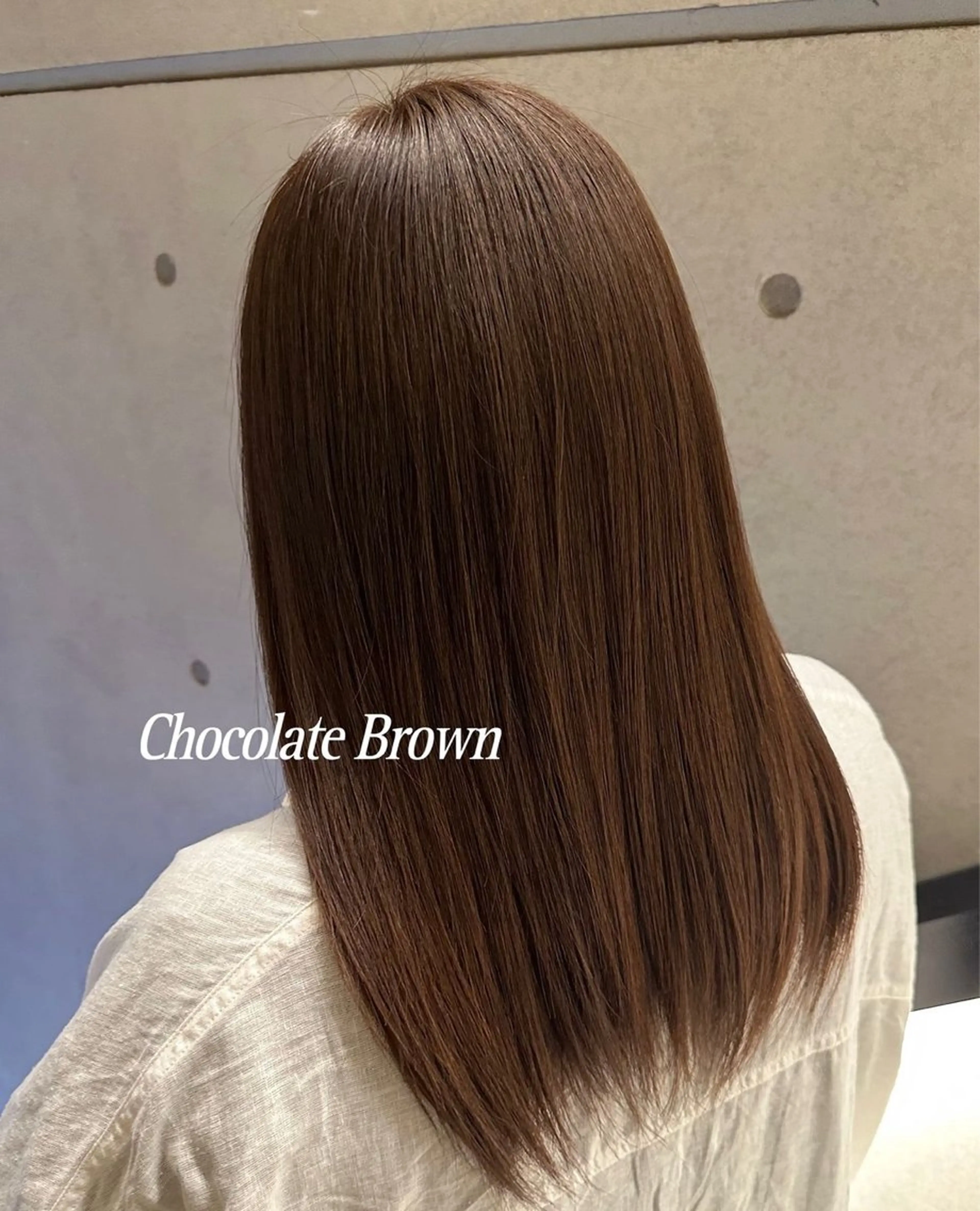 セミロング カラー ブラウンカラー チョコレートブラウン ヘアカラー Steed Tokyo所属・Steed /立川/ カラー/Futahaのヘアスタイル