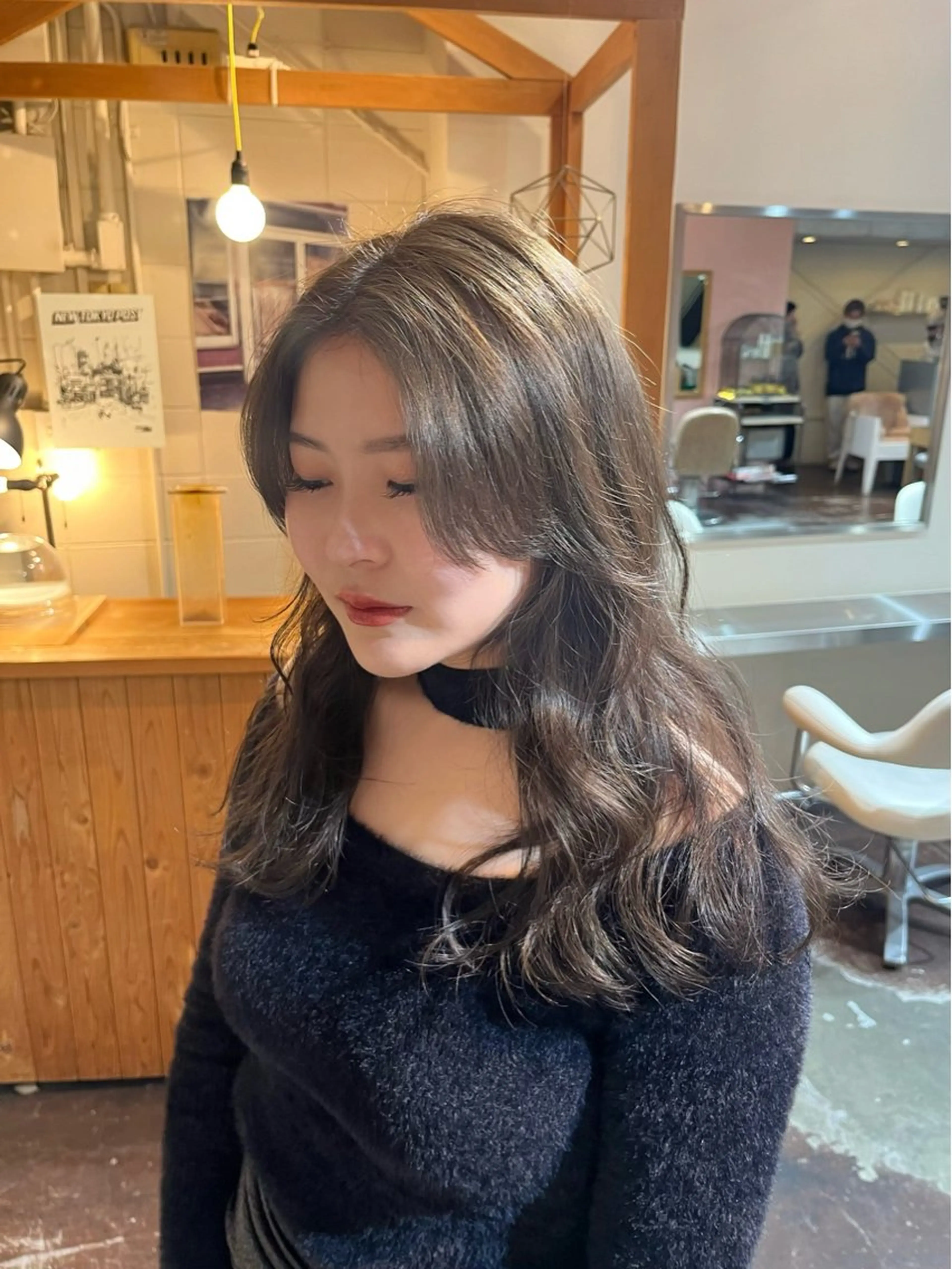 ロング カラー グレージュ chikashitsu所属・Junmi/ﾁｶｼﾂ /堀江のヘアスタイル