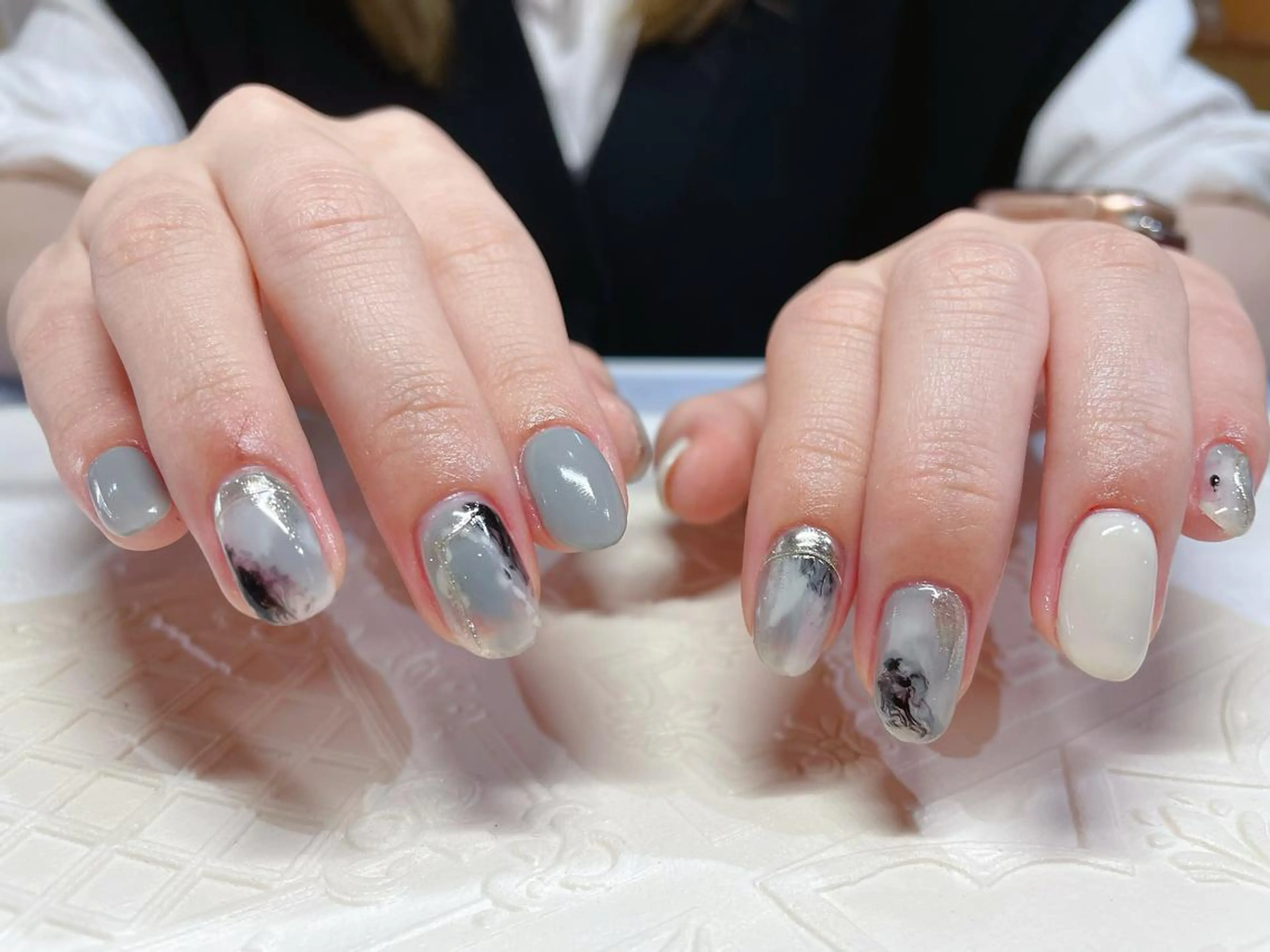 ネイル ニュアンスネイル ハンドネイル ネイリスト ❄️ユキ(店長)❄️のネイルデザイン
