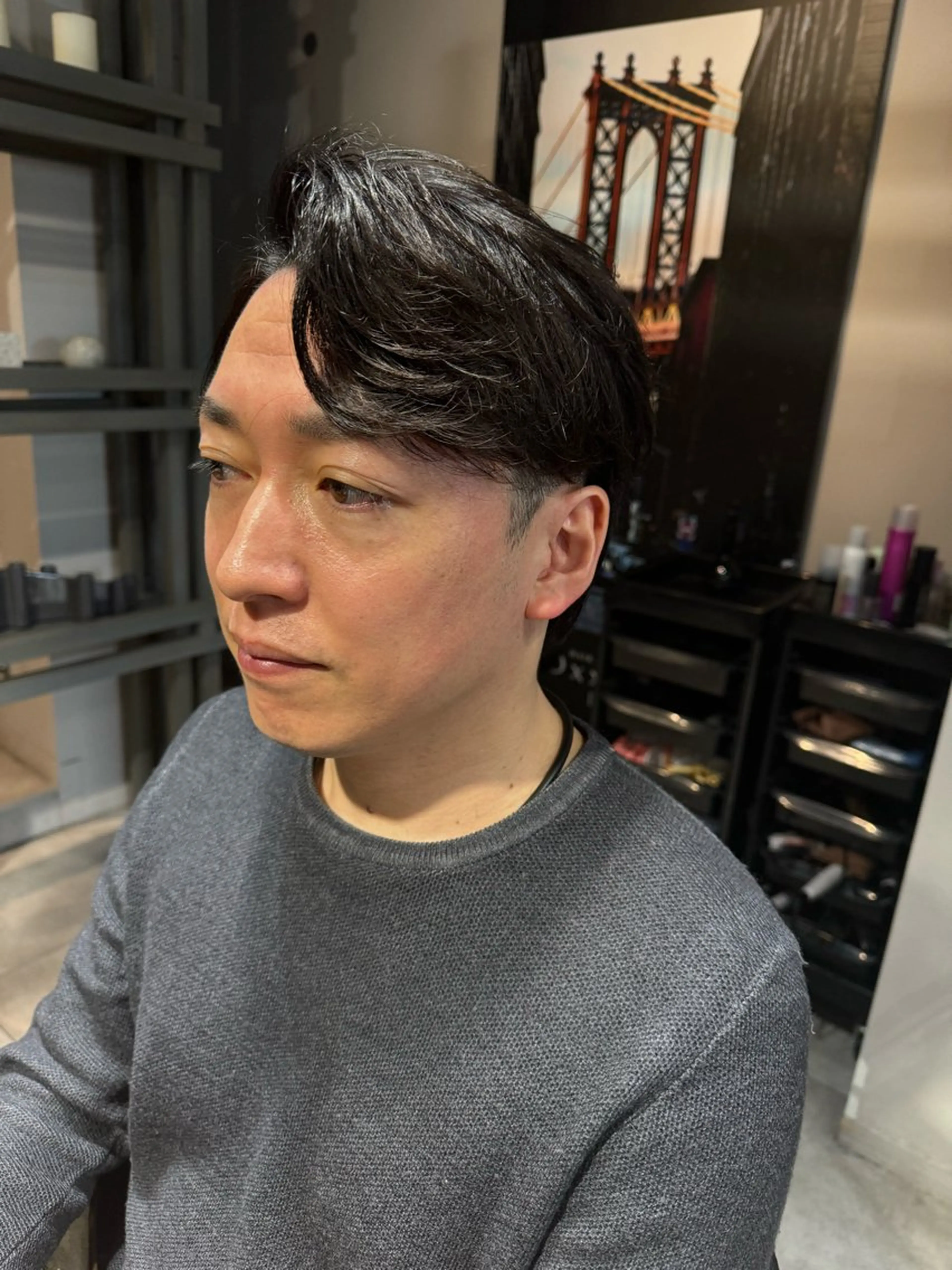 ショート カラー パーマ メンズ メンズパーマ ニュアンスパーマ カット ヘアカラー トリートメント Dxxxx III所属・オシャレ女性目線の 大人メンズ❁⃘*.ﾟのヘアスタイル