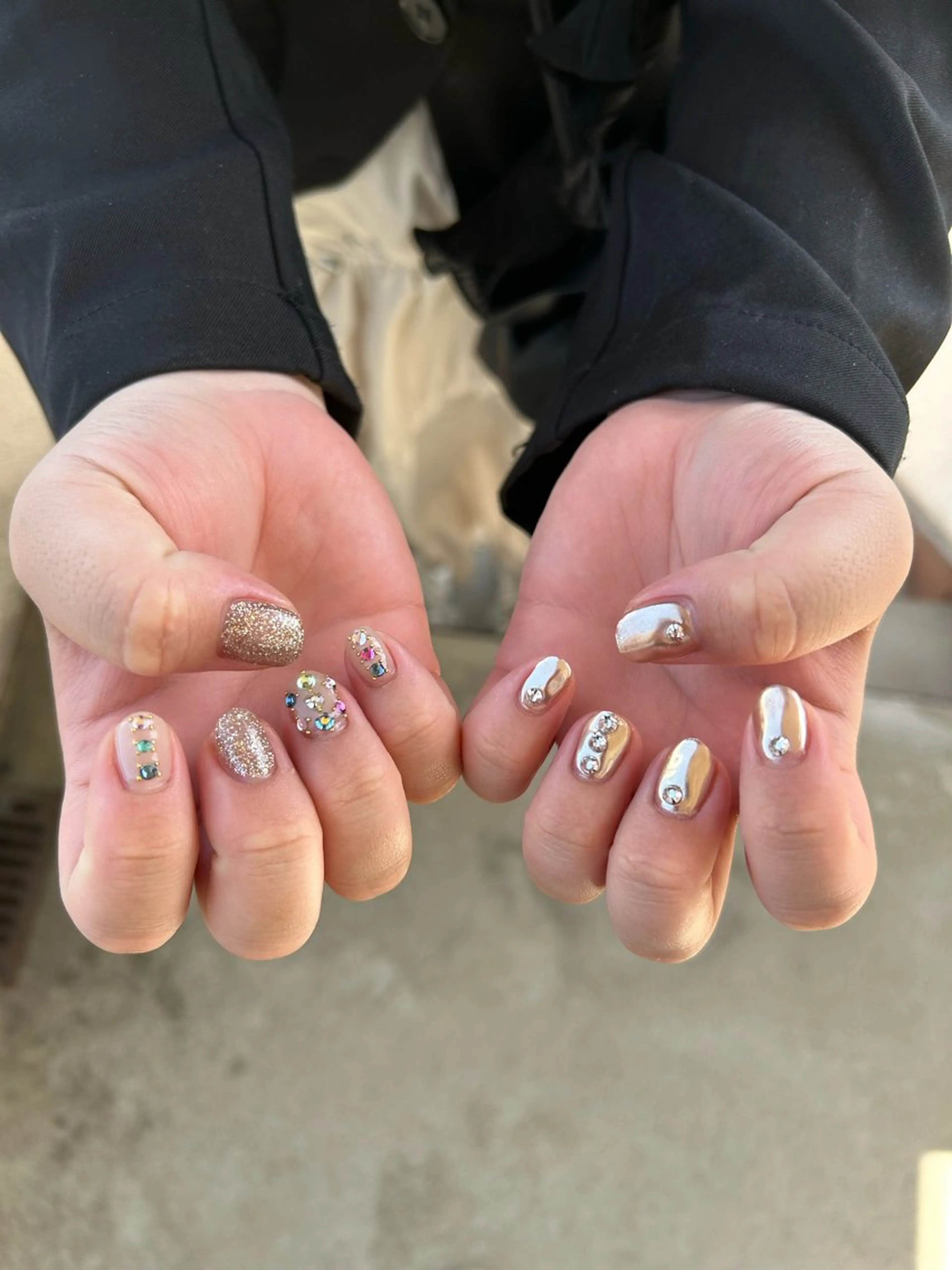 ネイル ミラーネイル 持ち込み ArcoIris所属・Arco Iris 告瑠莉のネイルデザイン